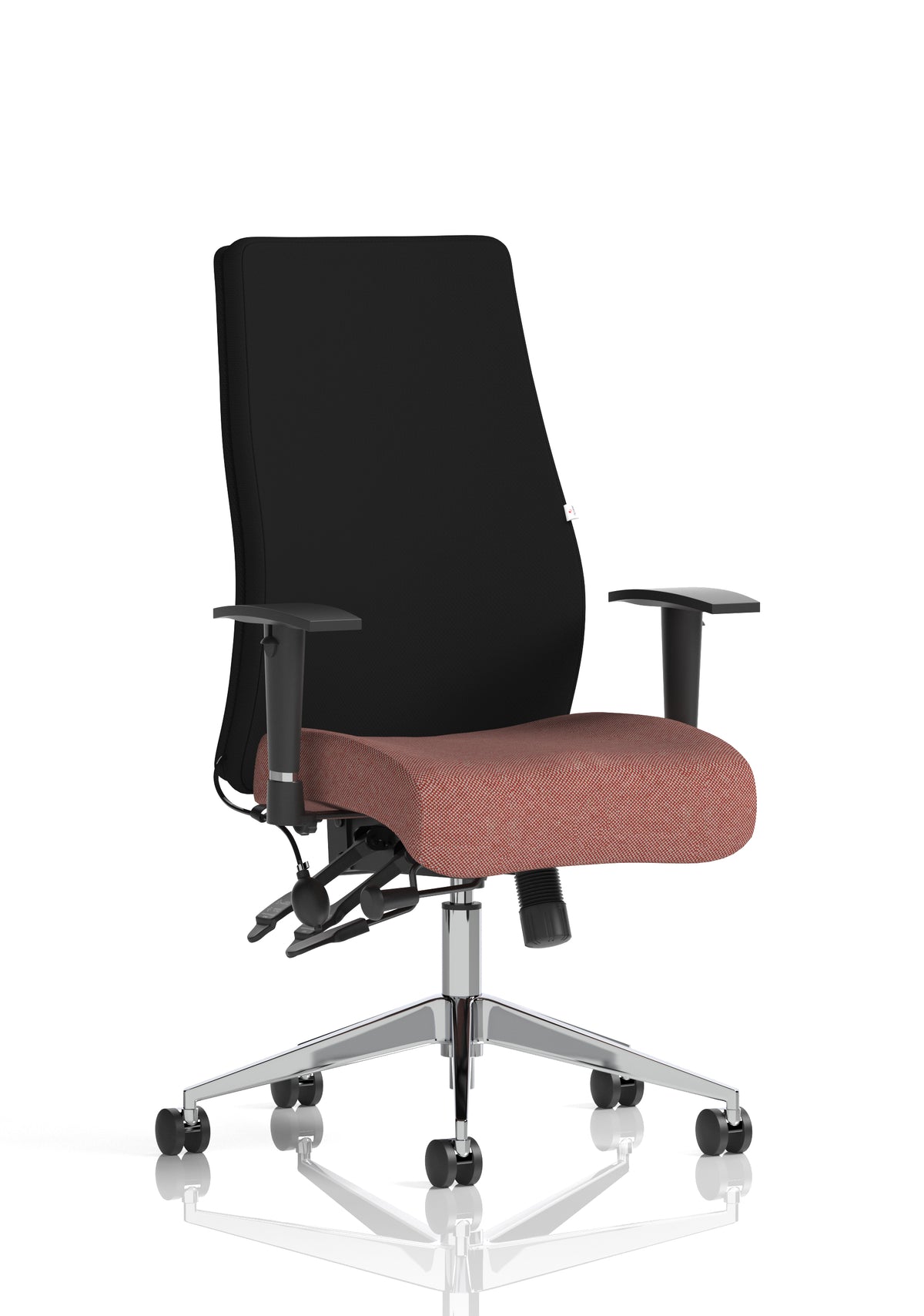 Silverton 24Hr High Back Ergonomic Task Chair | Independent Tilt | Adjustable Lumbar & Headrest Bespoke Rivet Forge Black None - Industrious Decor