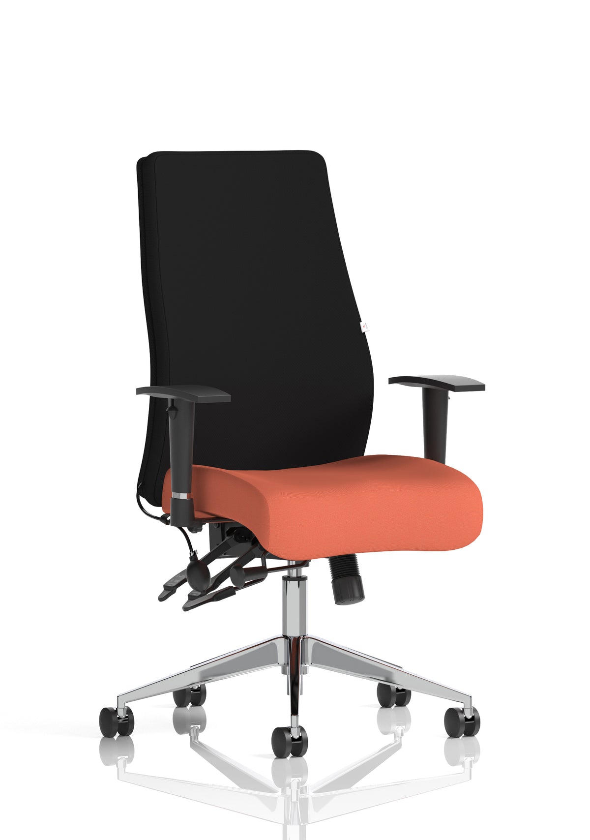 Silverton 24Hr High Back Ergonomic Task Chair | Independent Tilt | Adjustable Lumbar & Headrest Bespoke Quest Crab Black None - Industrious Decor