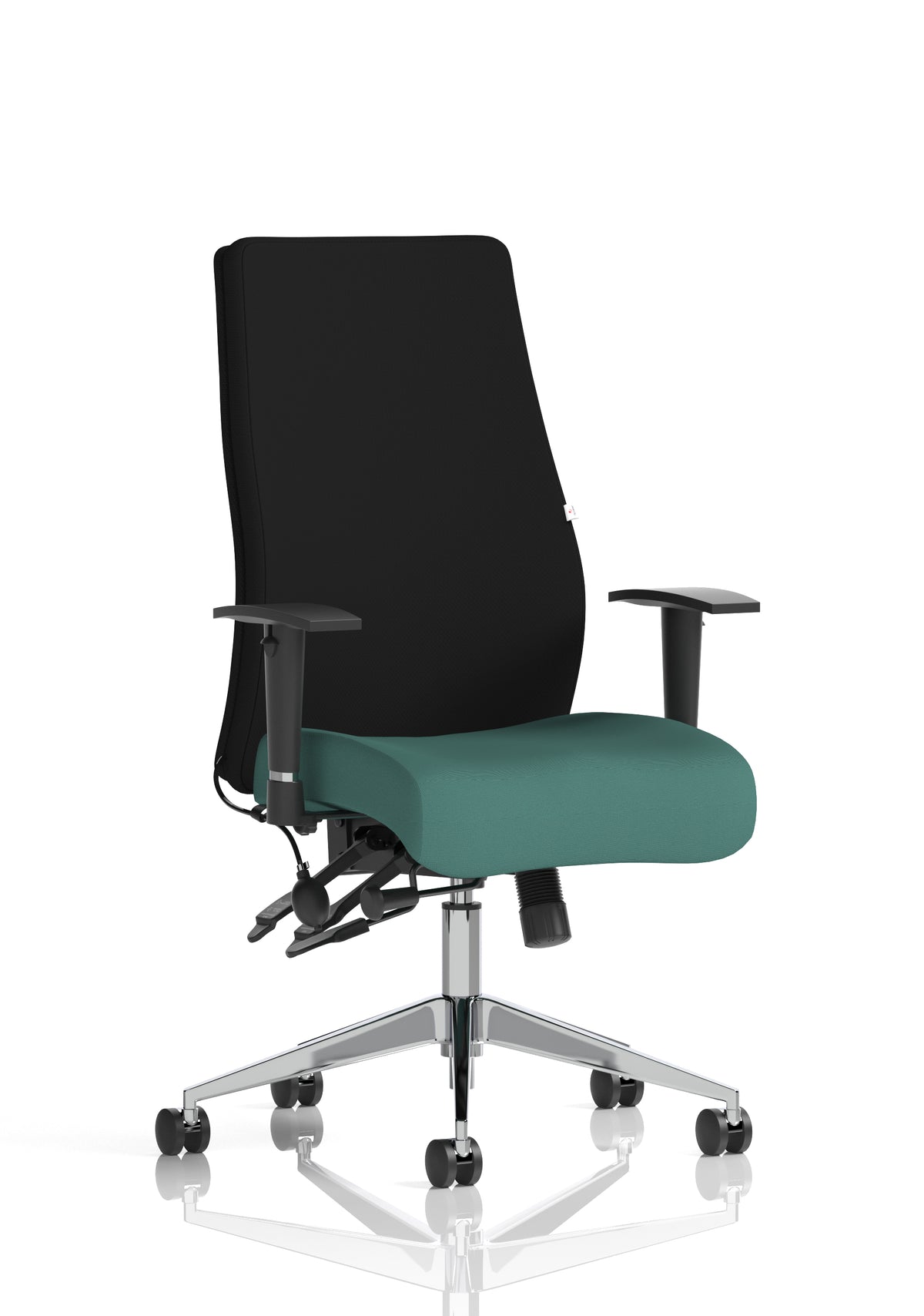 Silverton 24Hr High Back Ergonomic Task Chair | Independent Tilt | Adjustable Lumbar & Headrest Bespoke Quest Kelp Black None - Industrious Decor