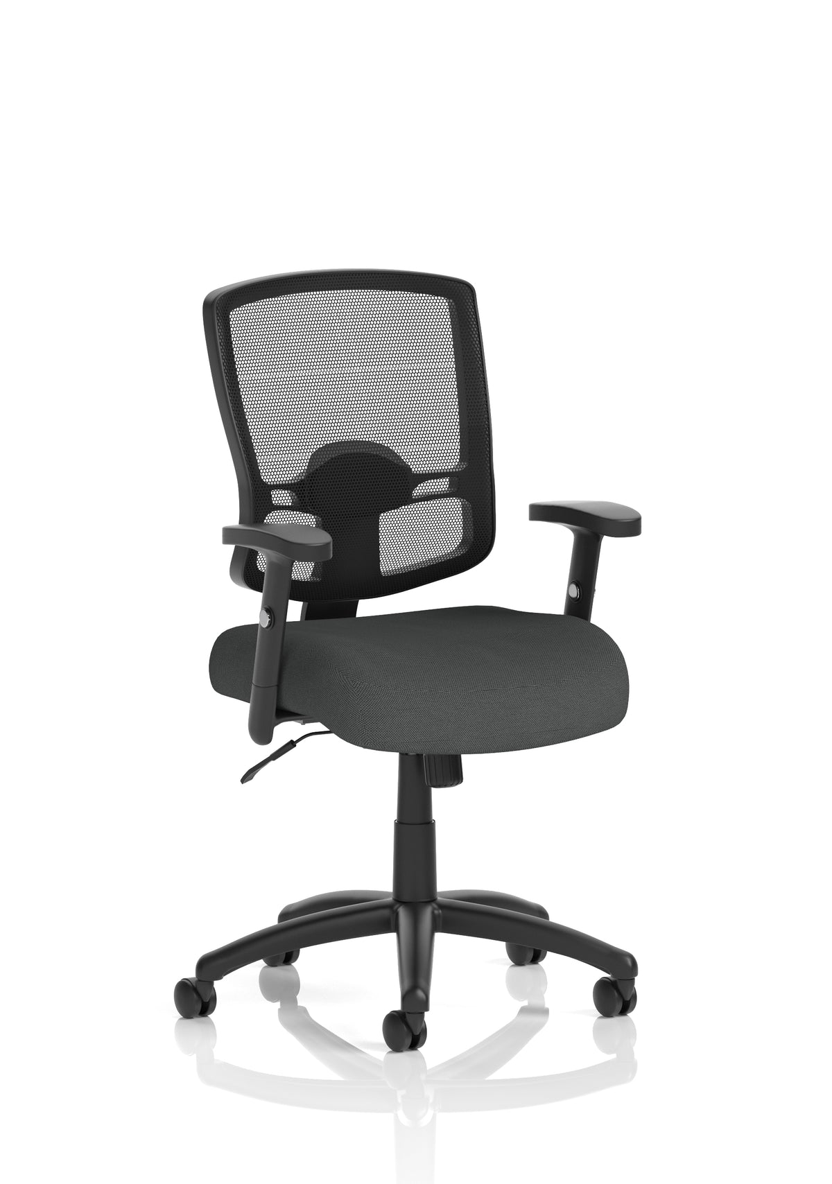 Montfort Medium Mesh Back Task Operator Office Chair with Arms Bespoke Quest Mussel With Height Adjustable Arms - Industrious Decor