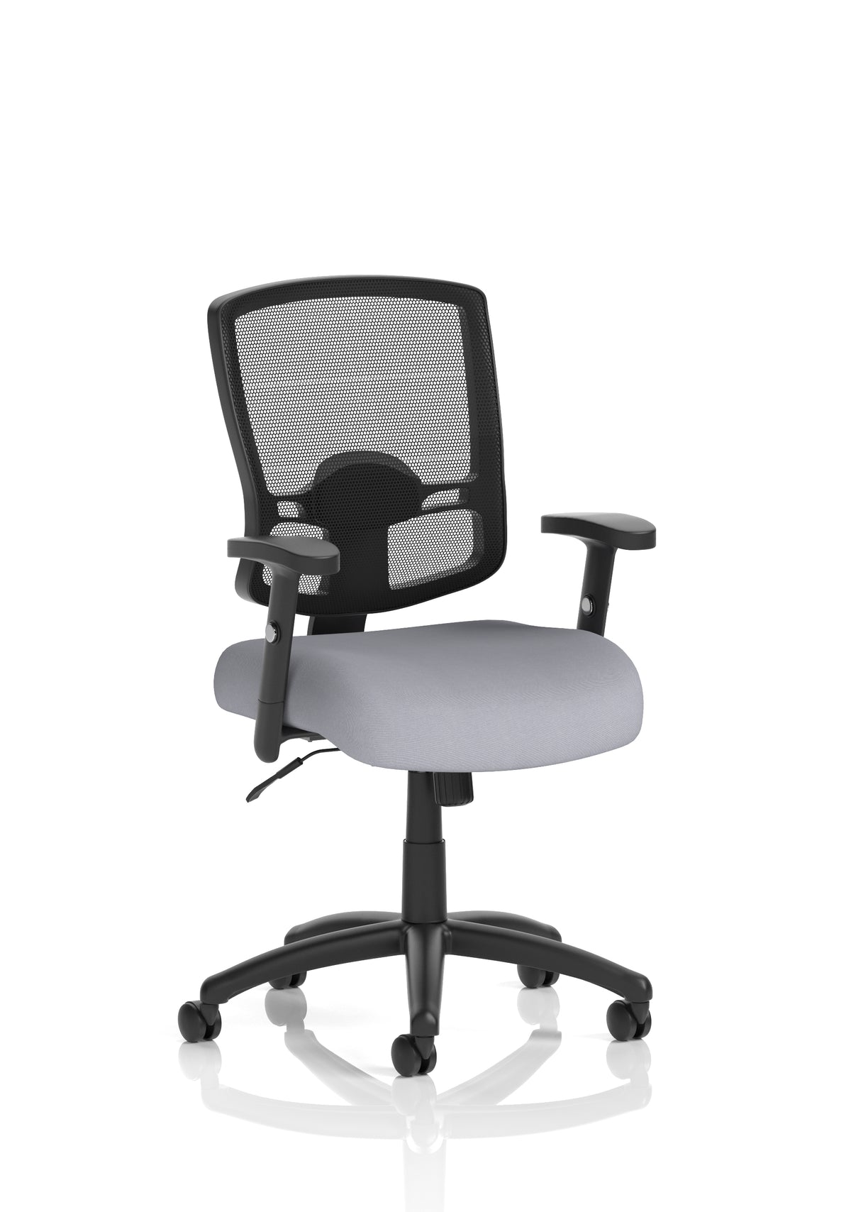 Montfort Medium Mesh Back Task Operator Office Chair with Arms Bespoke Quest Shell With Height Adjustable Arms - Industrious Decor