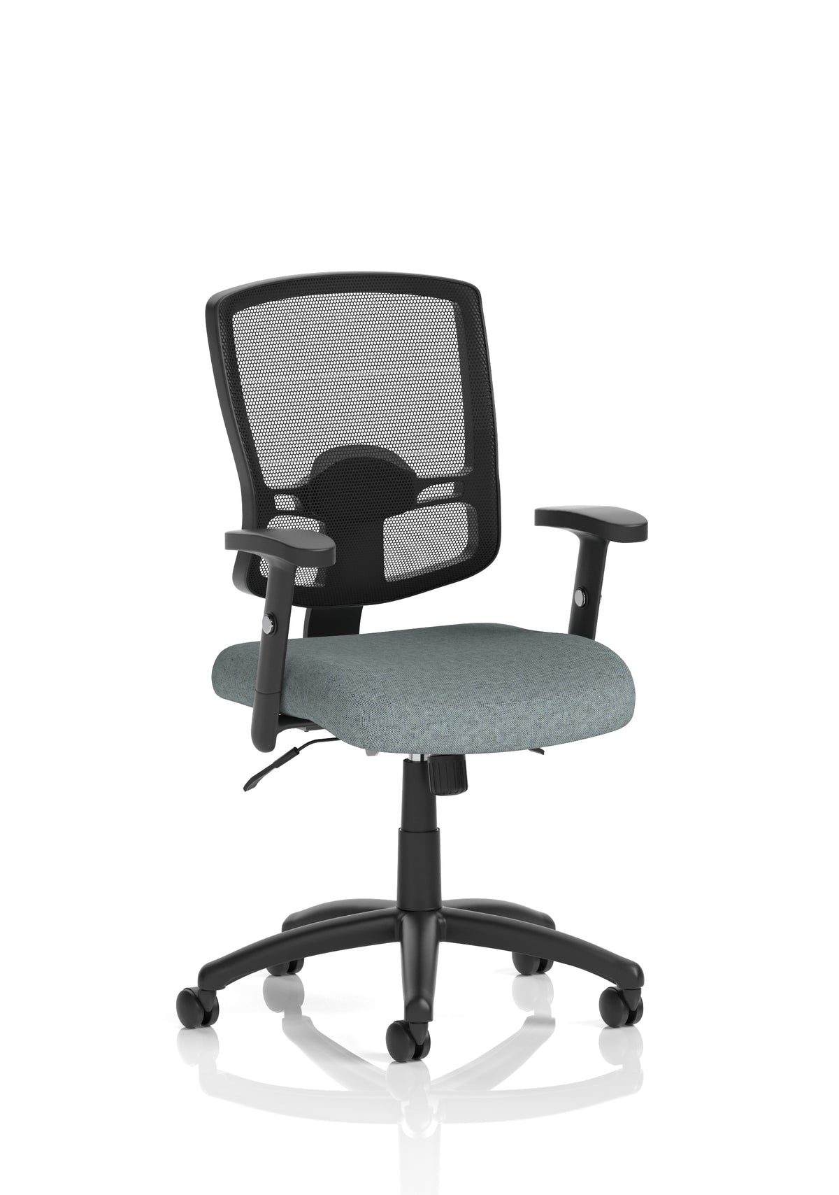 Corwin Medium Mesh Back Task Operator Office Chair with Arms Bespoke Rivet Tensile With Height Adjustable Arms - Industrious Decor
