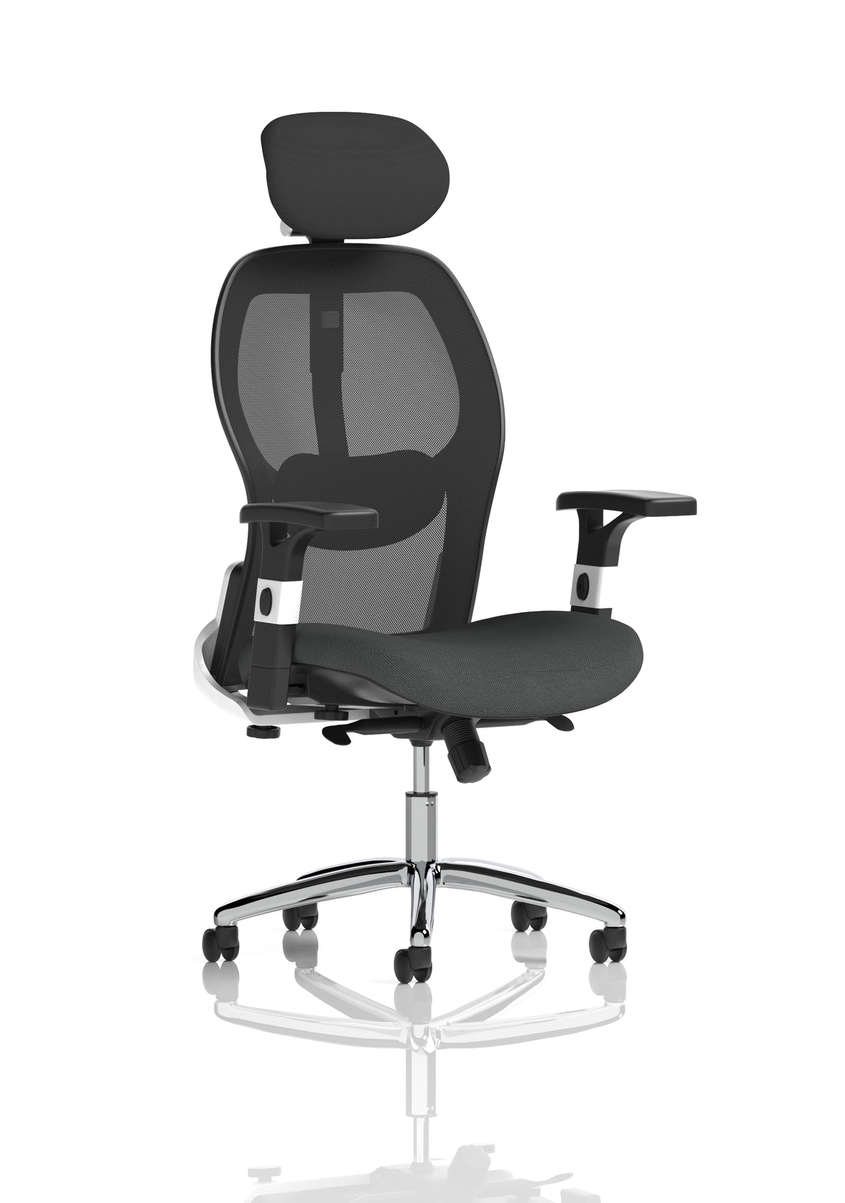 Marchbanks High Mesh Back Executive Office Chair Bespoke Quest Mussel - Industrious Decor