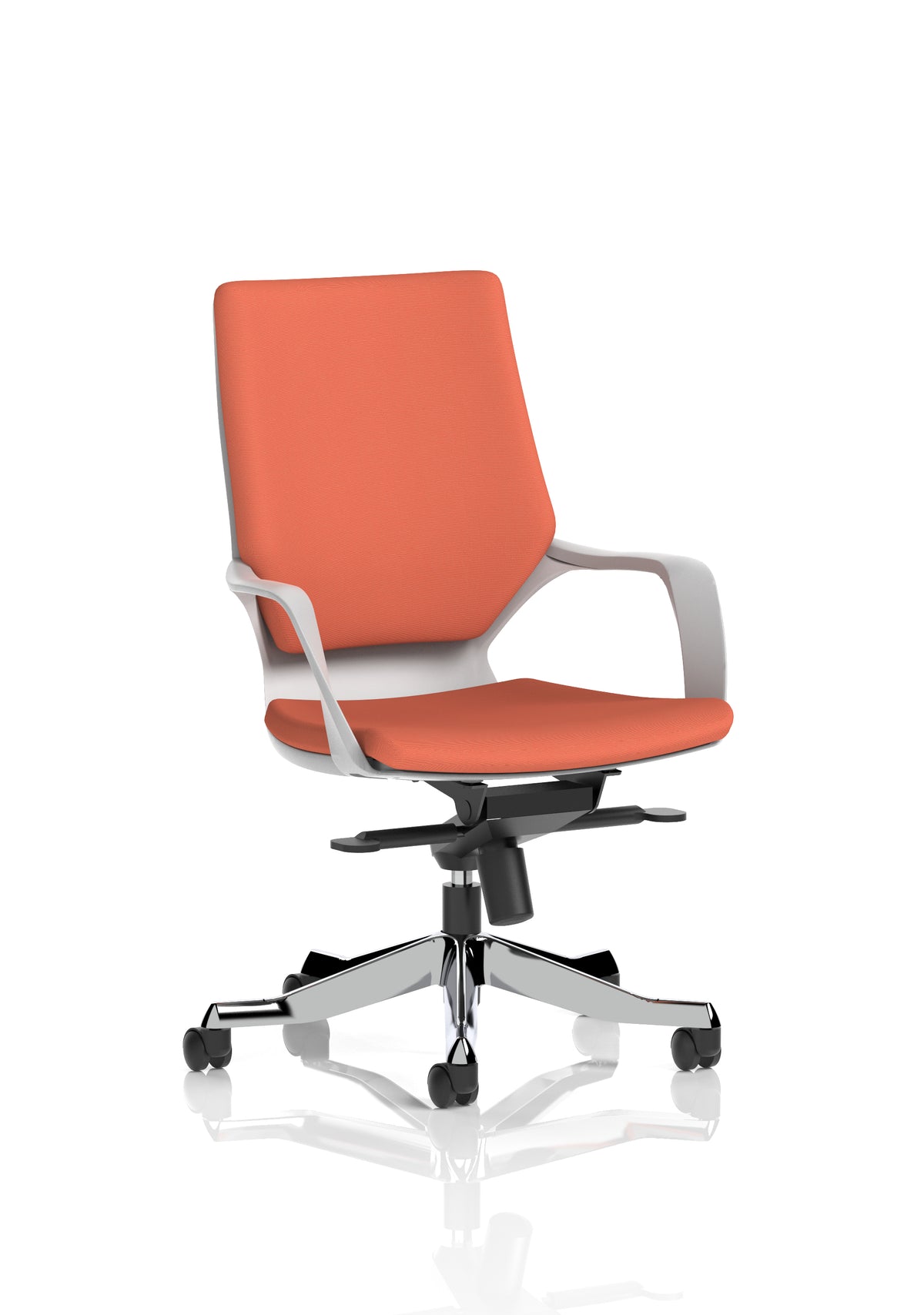 Isham Medium Back Executive Office Chair with Arms Bespoke Quest Crab Matching Bespoke Colour - Industrious Decor