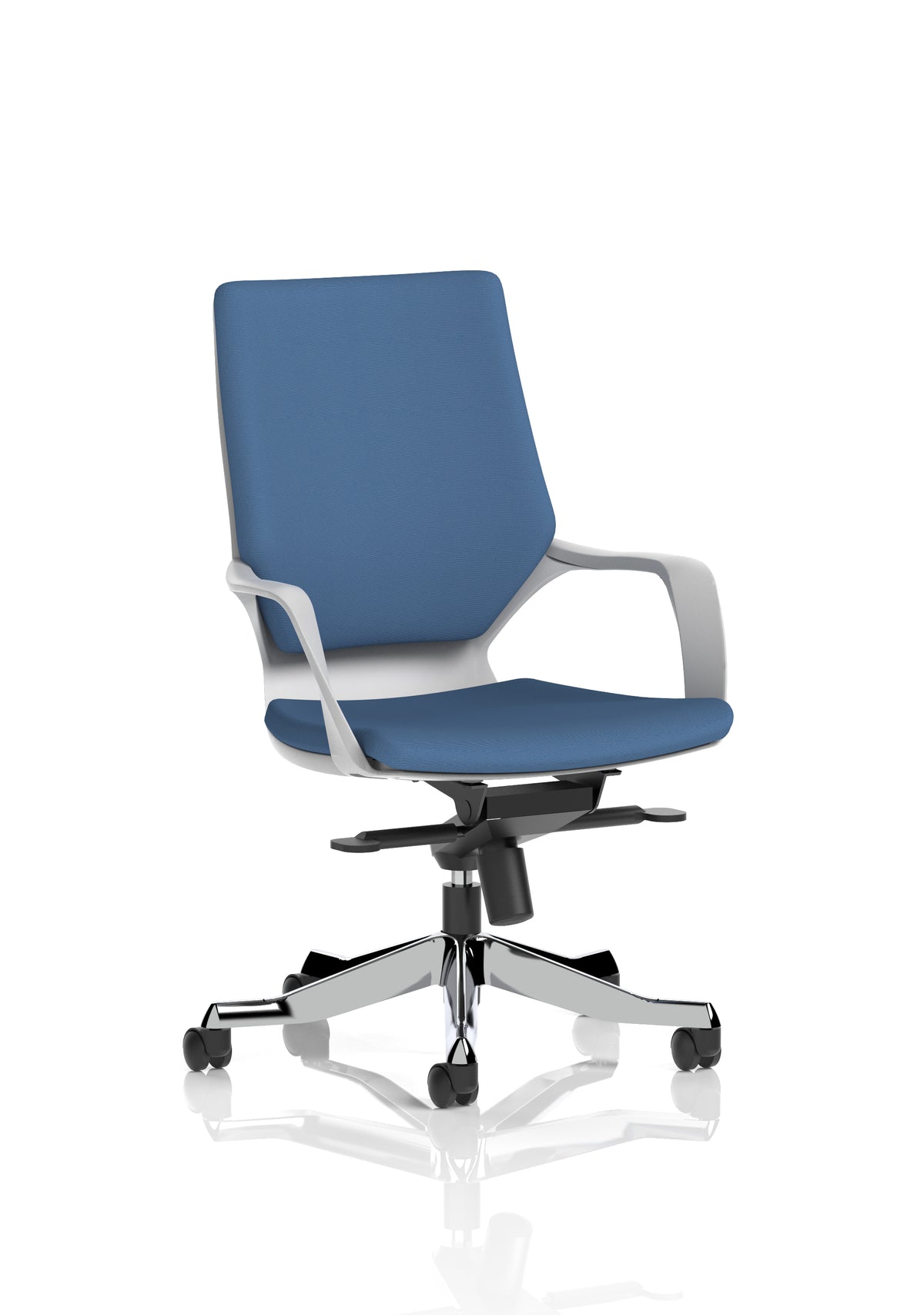 Isham Medium Back Executive Office Chair with Arms Bespoke Quest Limpet Matching Bespoke Colour - Industrious Decor