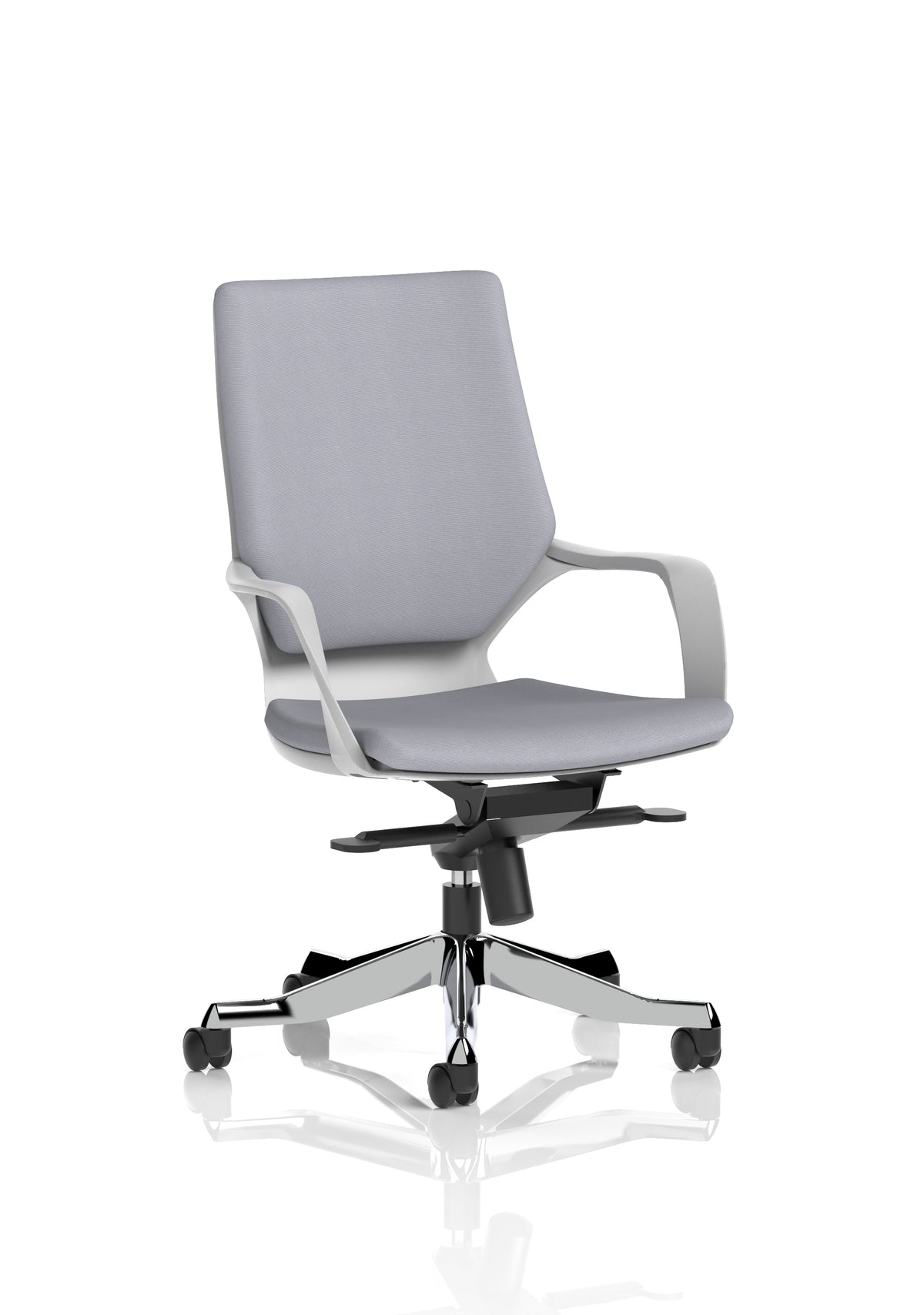 Isham Medium Back Executive Office Chair with Arms Bespoke Quest Shell Matching Bespoke Colour - Industrious Decor