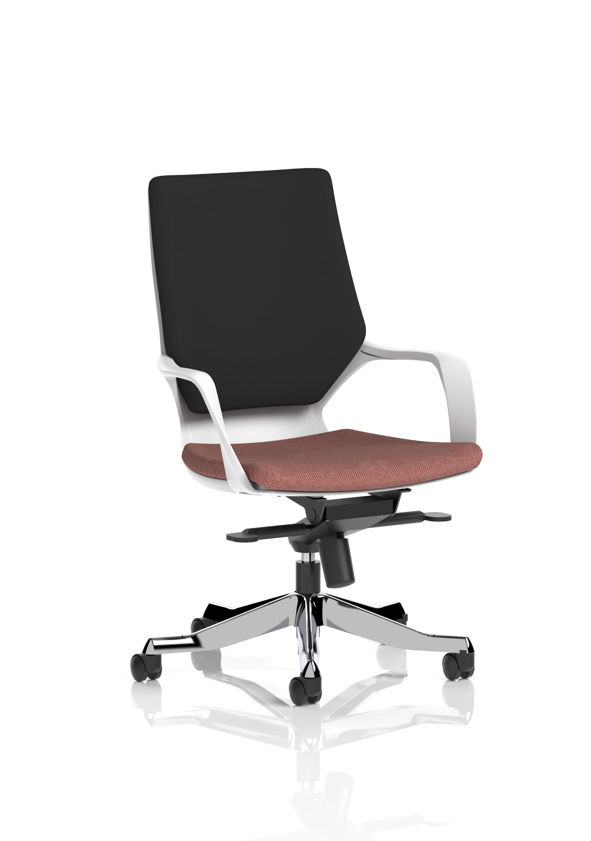 Isham Medium Back Executive Office Chair with Arms Bespoke Rivet Forge Black - Industrious Decor