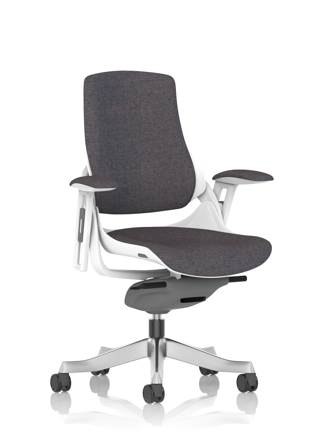 Medbourne High Back White Shell Fabric Executive Office Chair with Arms Bespoke Rivet Fuse Bespoke Rivet Fuse Fabric None - Industrious Decor