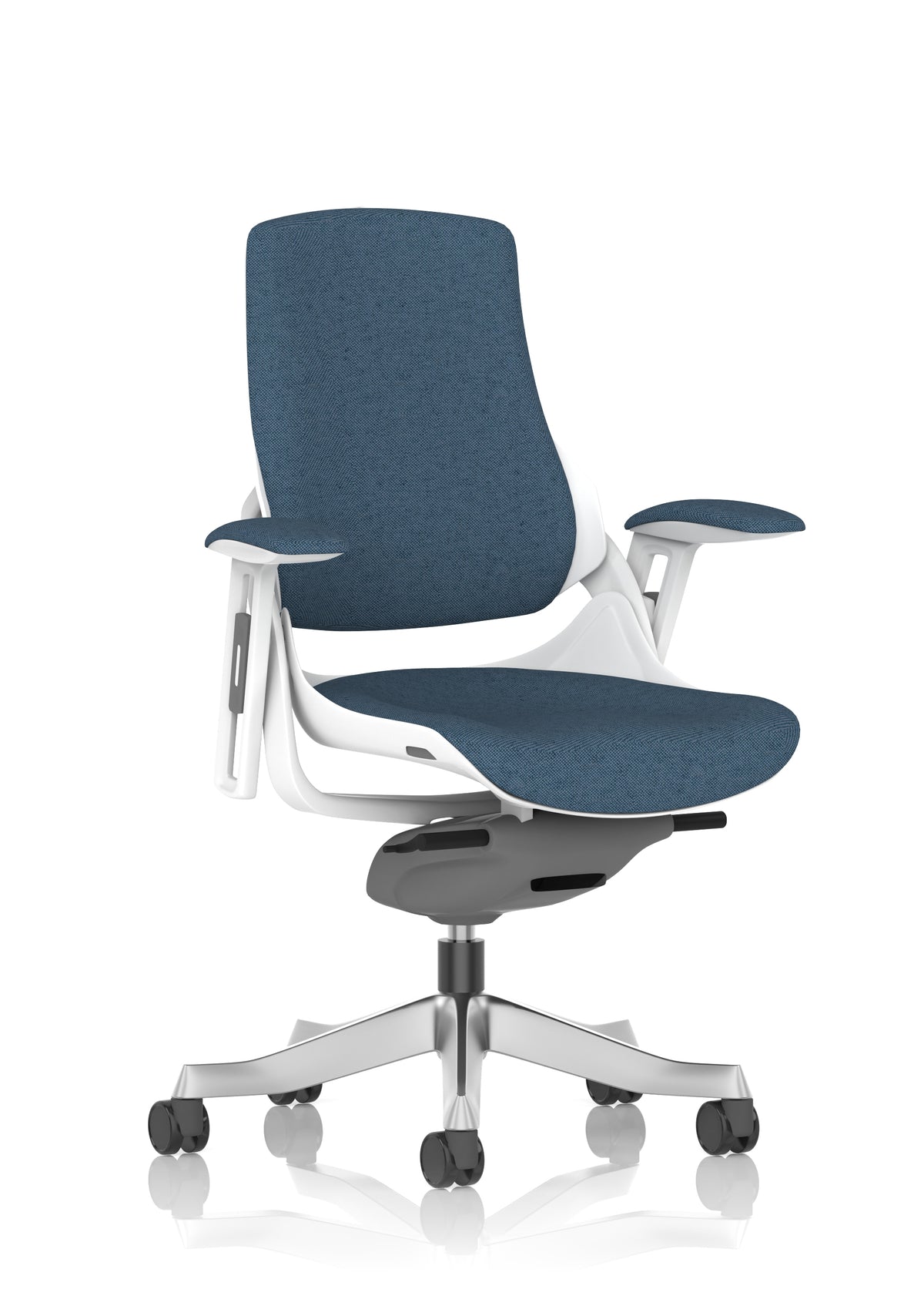 Medbourne High Back White Shell Fabric Executive Office Chair with Arms Bespoke Rivet Quench Bespoke Rivet Quench Fabric None - Industrious Decor
