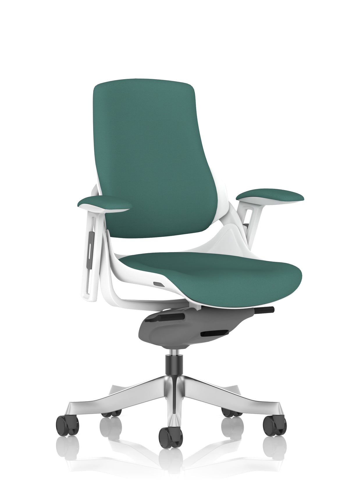 Medbourne High Back White Shell Fabric Executive Office Chair with Arms Bespoke Quest Kelp Bespoke Quest Kelp Fabric None - Industrious Decor