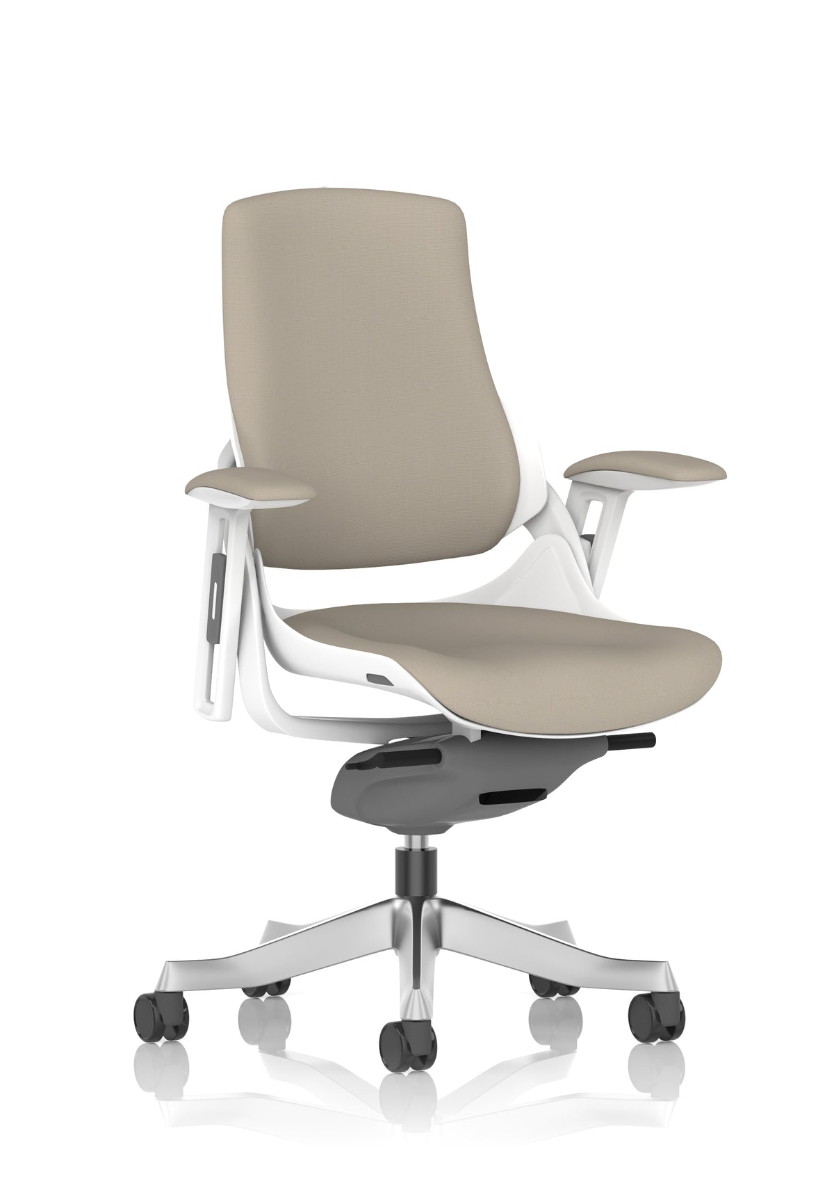Medbourne High Back White Shell Fabric Executive Office Chair with Arms Bespoke Quest Salt Bespoke Quest Salt Fabric None - Industrious Decor