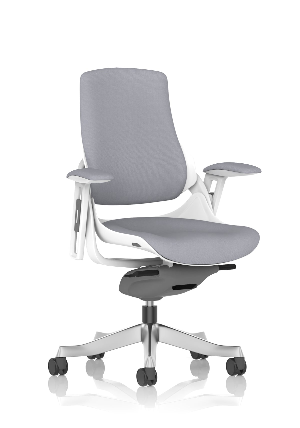 Medbourne High Back White Shell Fabric Executive Office Chair with Arms Bespoke Quest Shell Bespoke Quest Shell Fabric None - Industrious Decor