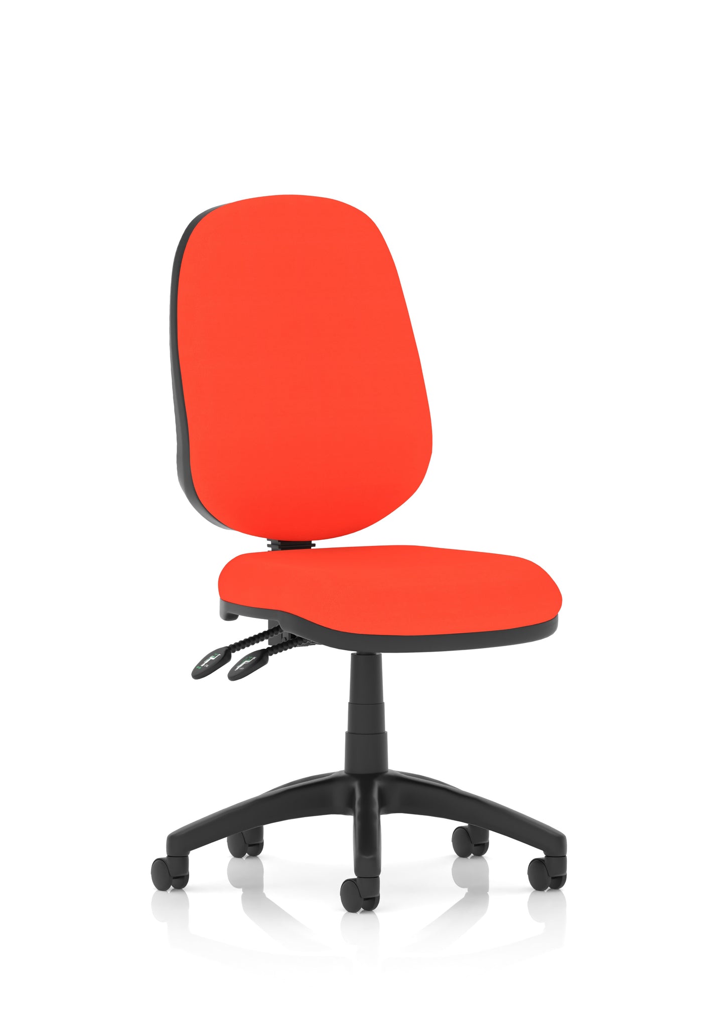 Luna II Lever Task Operator Chair Tabasco Orange None - Industrious Decor