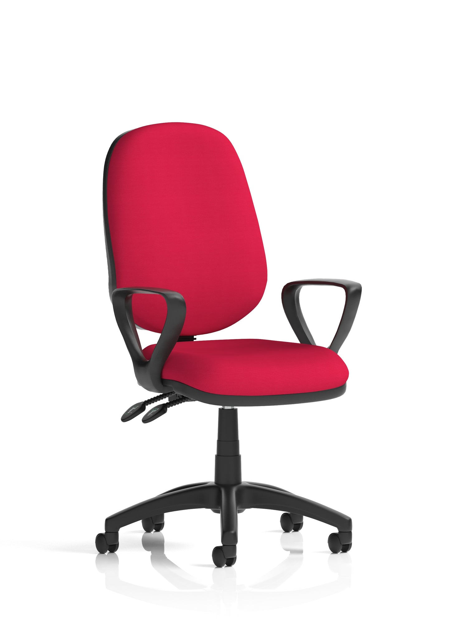 Luna II Lever Task Operator Chair Bergamot Cherry With Loop Arms - Industrious Decor