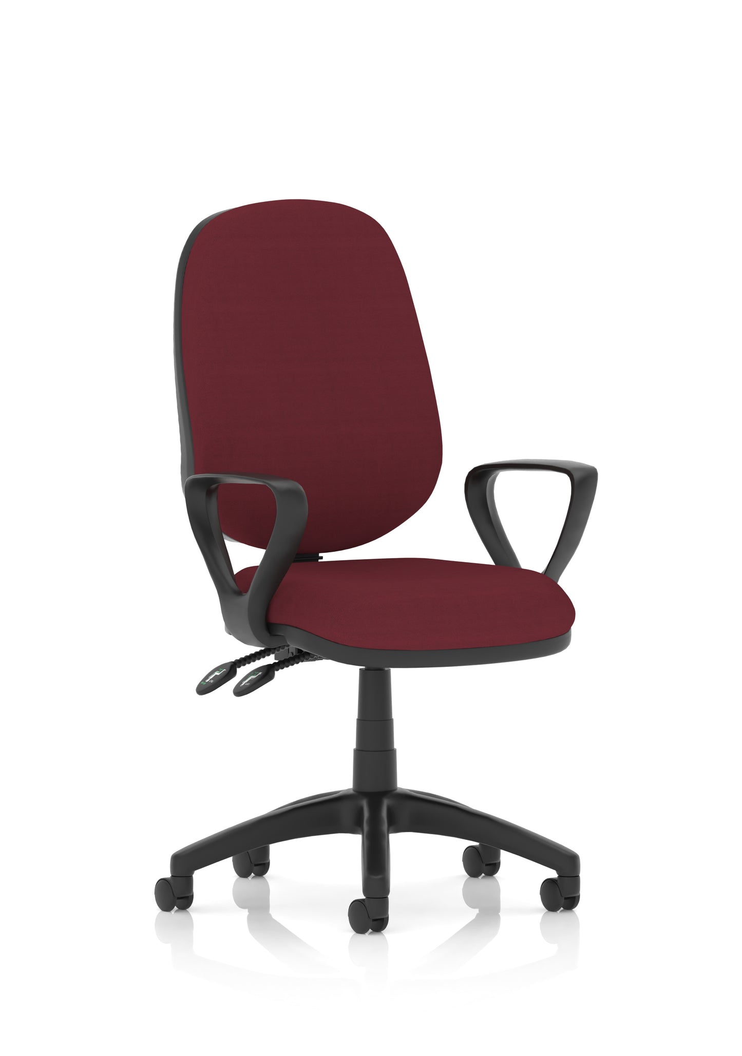 Luna II Lever Task Operator Chair Ginseng Chilli With Loop Arms - Industrious Decor