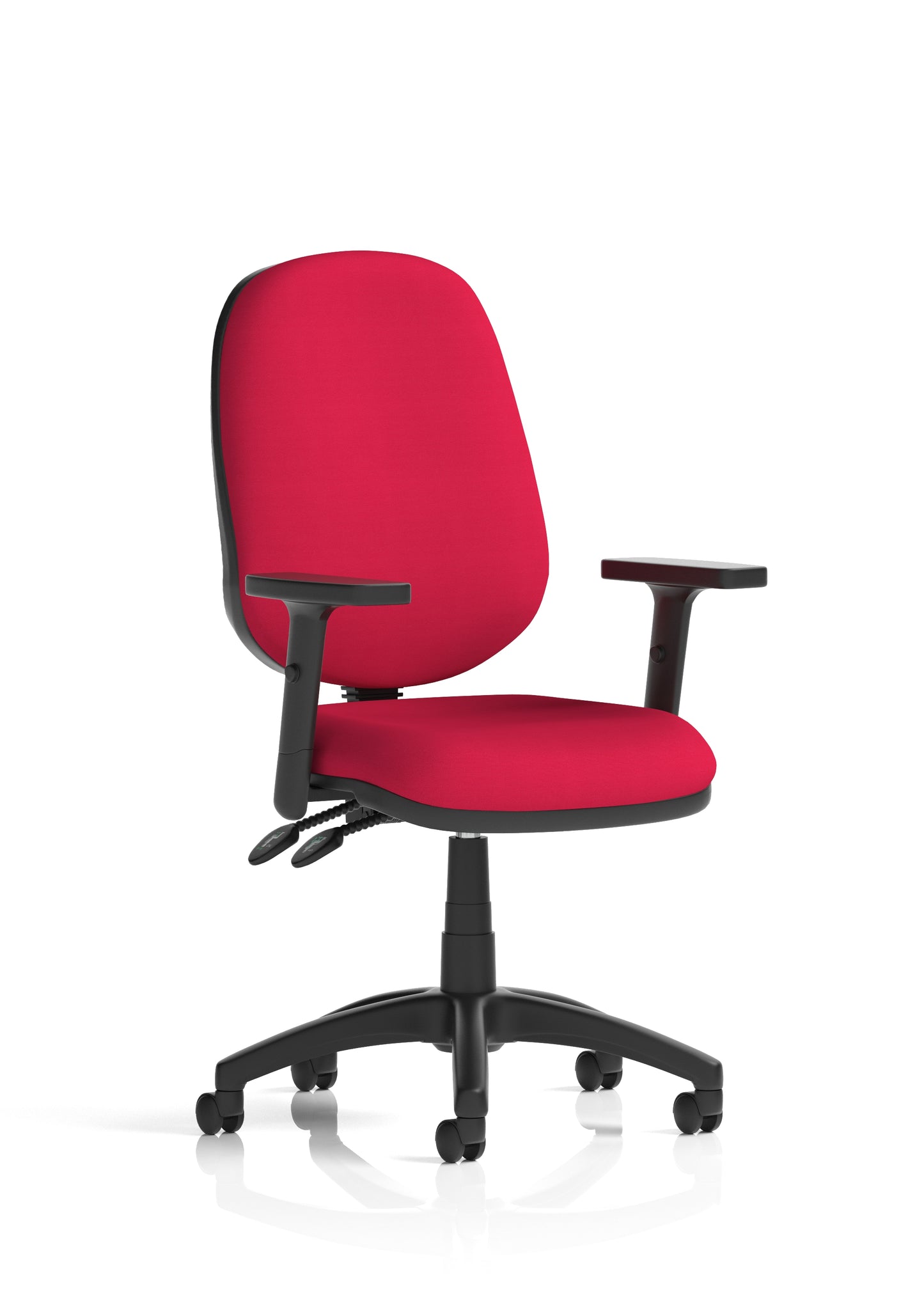 Luna II Lever Task Operator Chair Bergamot Cherry With Height Adjustable Arms - Industrious Decor