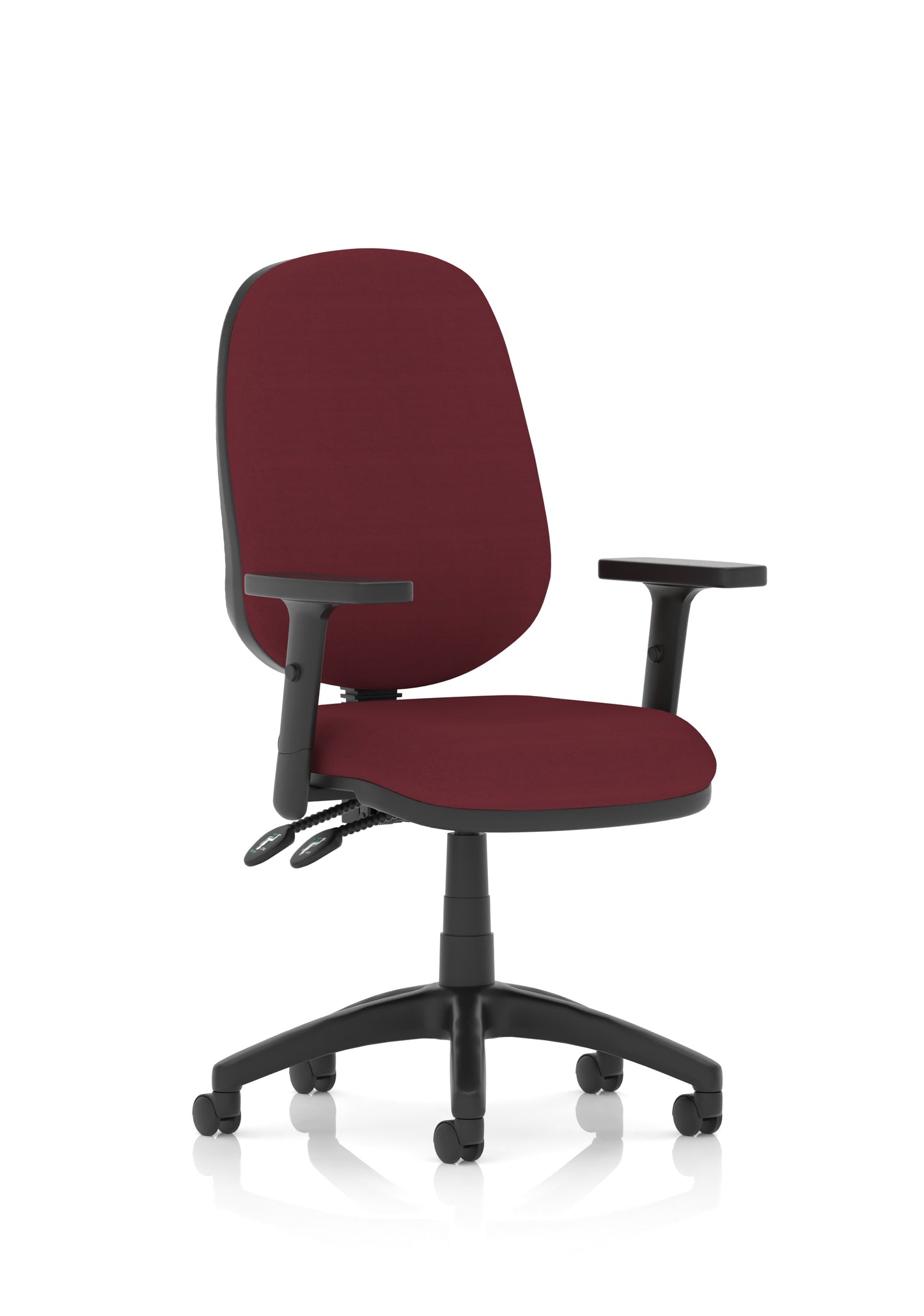 Luna II Lever Task Operator Chair Ginseng Chilli With Height Adjustable Arms - Industrious Decor