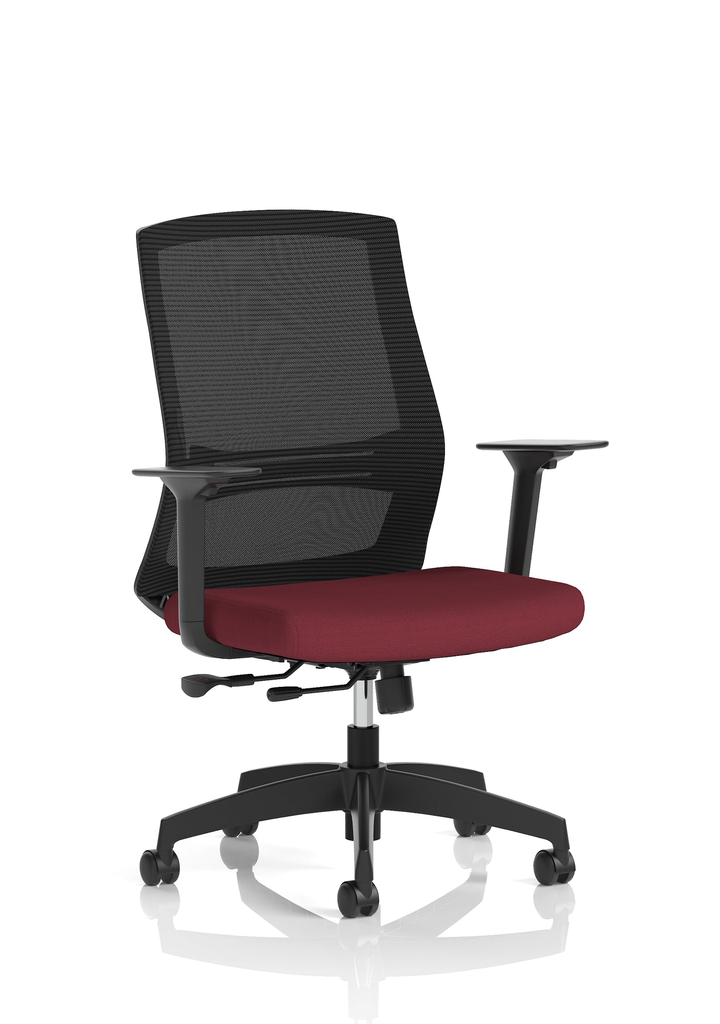 Ventra Mesh Back Task Operator Office Chair Height Adjustable Arms Bespoke Ginseng Chilli None - Industrious Decor