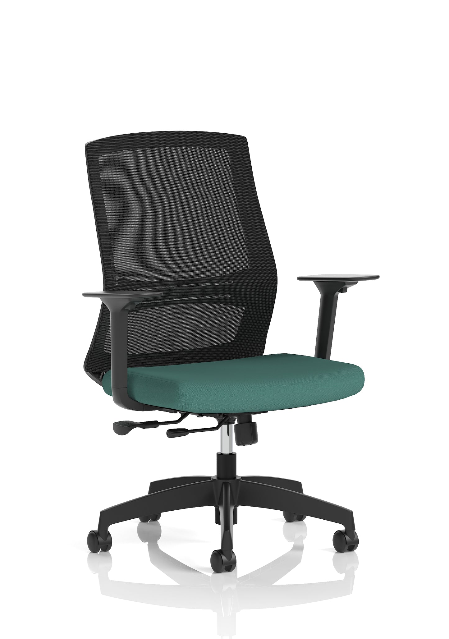 Ventra Mesh Back Task Operator Office Chair Height Adjustable Arms Bespoke Quest Kelp None - Industrious Decor