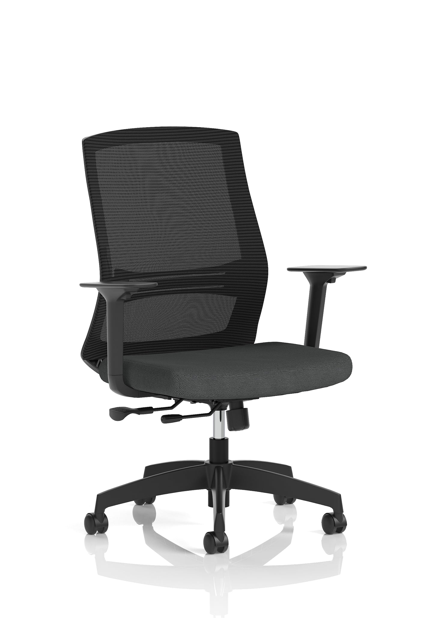 Ventra Mesh Back Task Operator Office Chair Height Adjustable Arms Bespoke Quest Mussel None - Industrious Decor