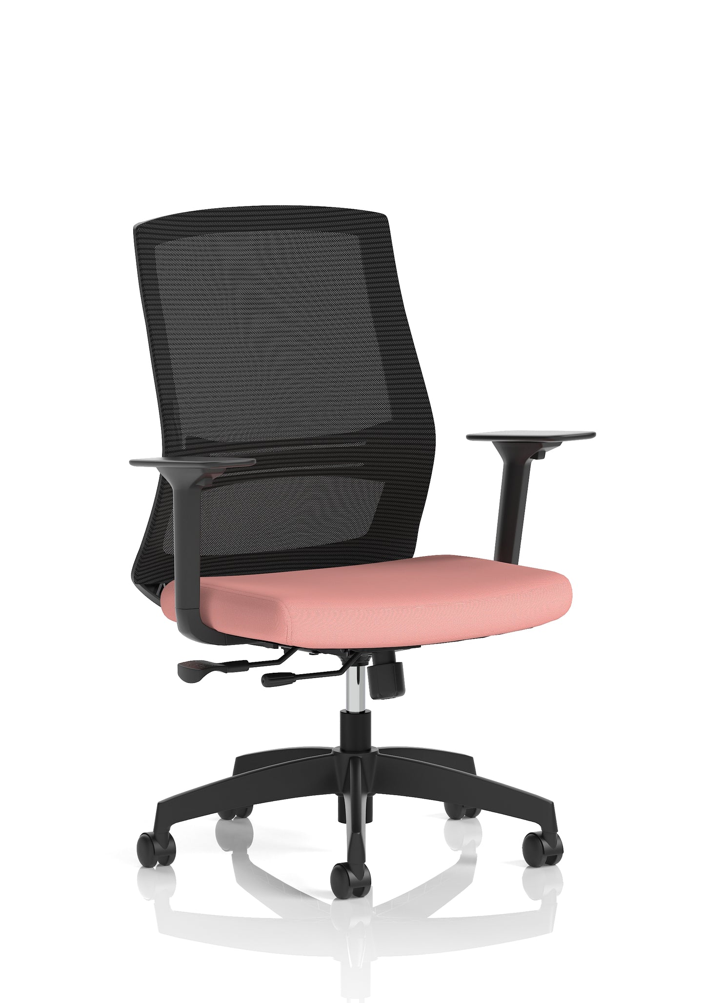 Ventra Mesh Back Task Operator Office Chair Height Adjustable Arms Bespoke Quest Shrimp None - Industrious Decor