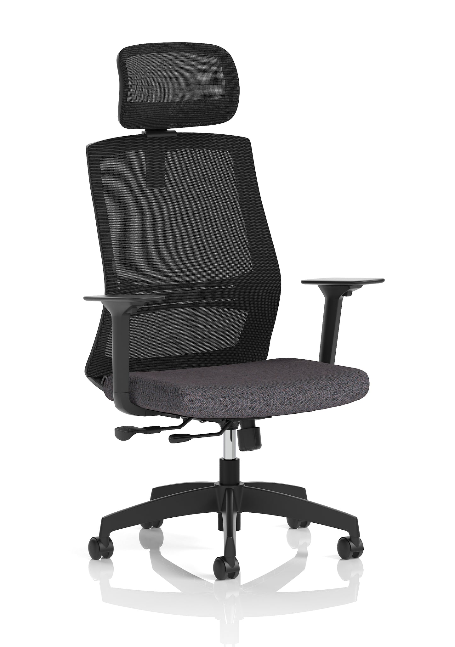 Ventra Mesh Back Task Operator Office Chair Height Adjustable Arms Bespoke Rivet Fuse With Headrest - Industrious Decor