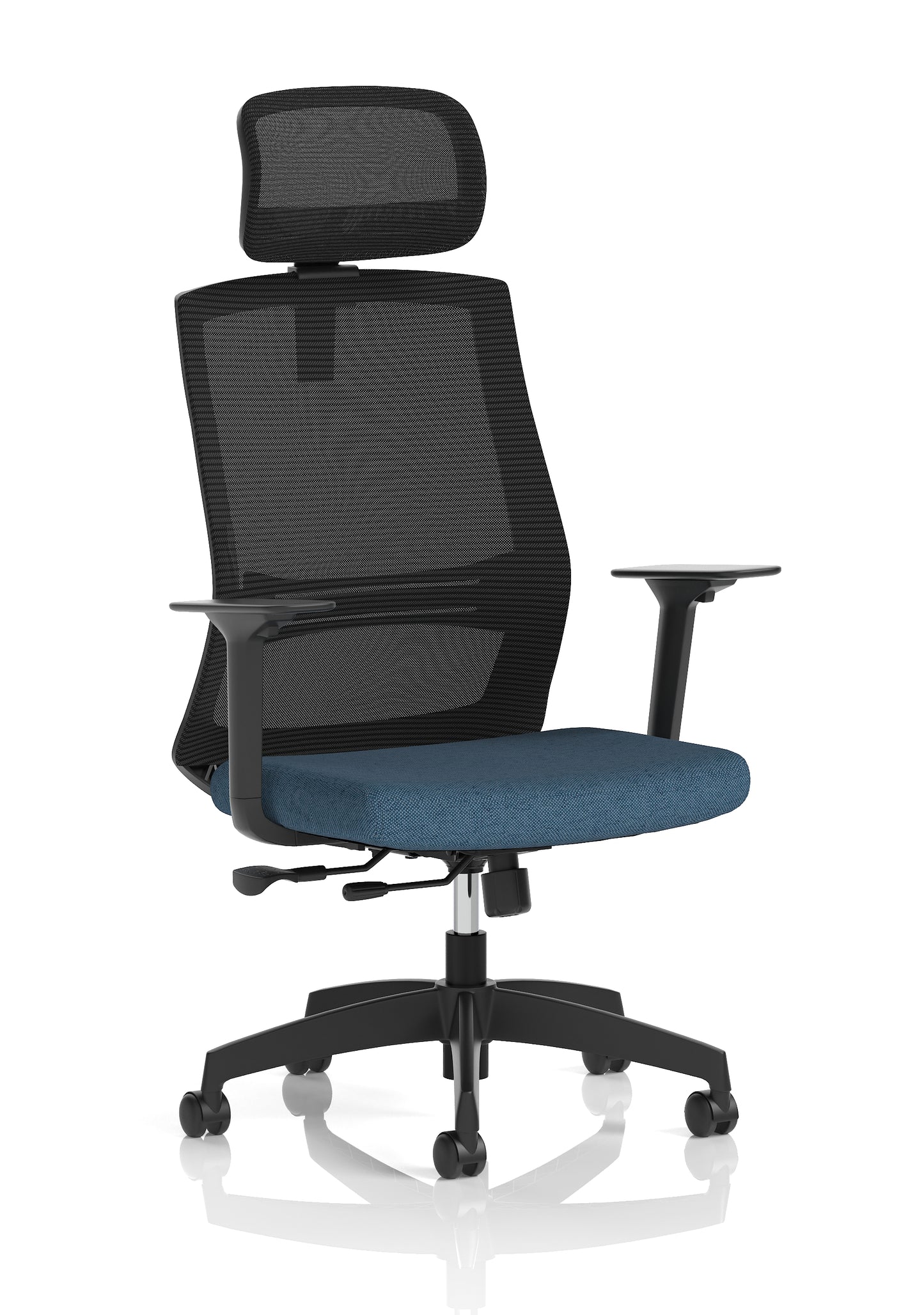 Ventra Mesh Back Task Operator Office Chair Height Adjustable Arms Bespoke Rivet Quench With Headrest - Industrious Decor