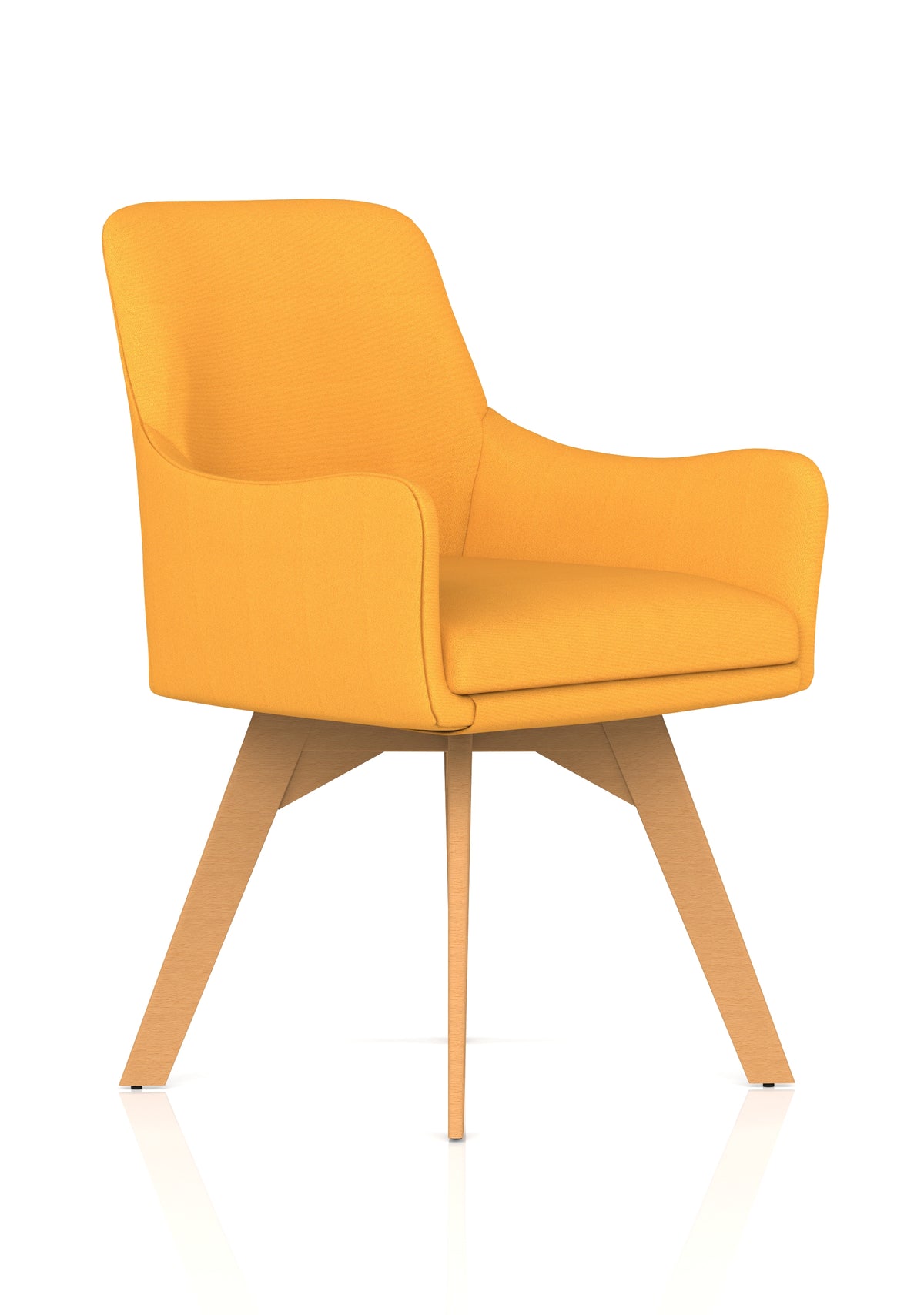 Marden Bespoke Upholstered Visitor Chair Bespoke Senna Yellow - Industrious Decor