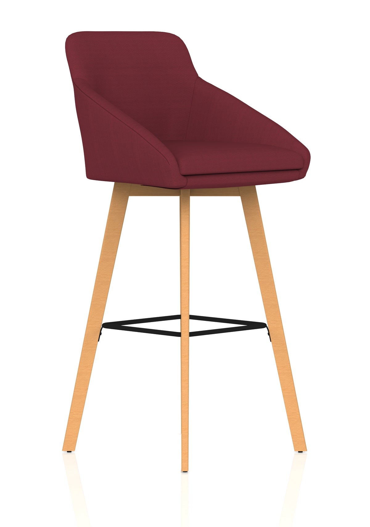 Marden Upholstered High Stool Bespoke Ginseng Chilli - Industrious Decor