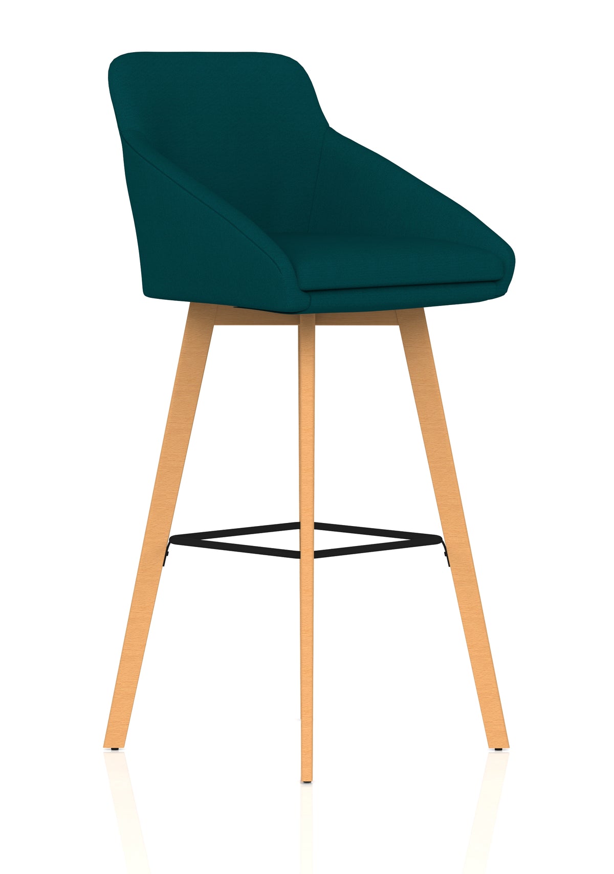 Marden Upholstered High Stool Bespoke Maringa Teal - Industrious Decor