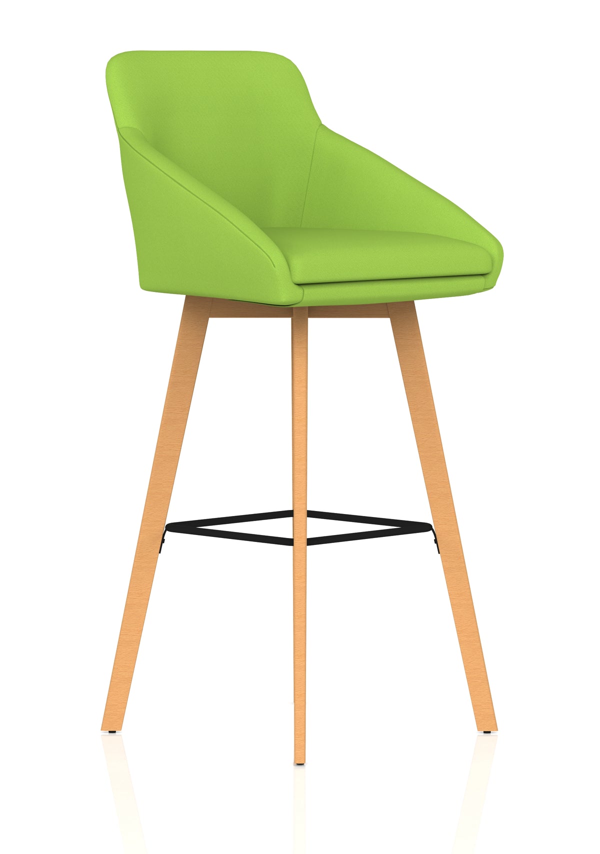 Marden Upholstered High Stool Bespoke Myrrh Green - Industrious Decor