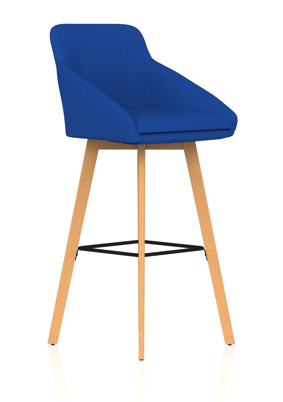 Marden Upholstered High Stool Bespoke Stevia Blue - Industrious Decor