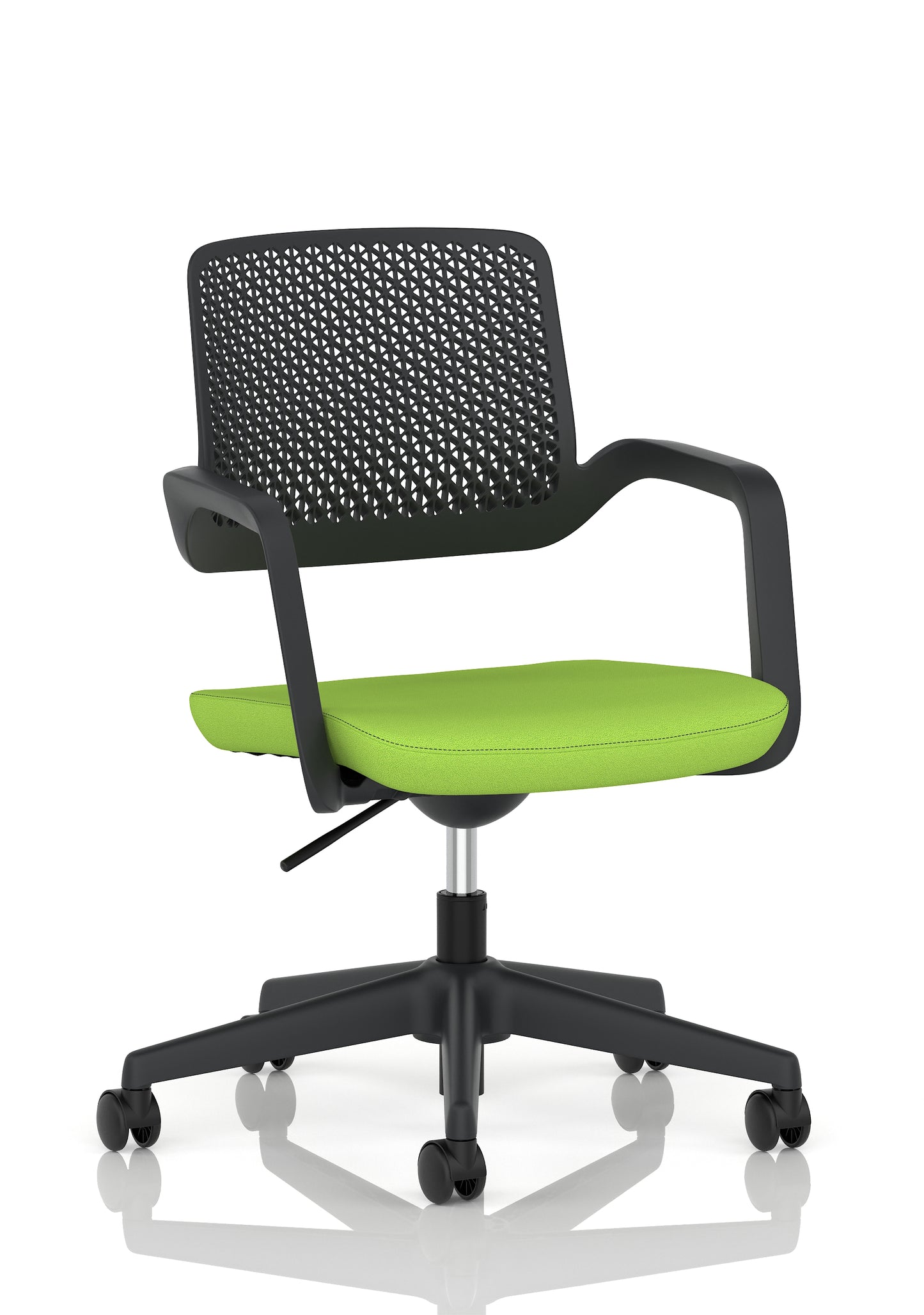 Cosmo Task Operator Chair Black Bespoke Myrrh Green - Industrious Decor