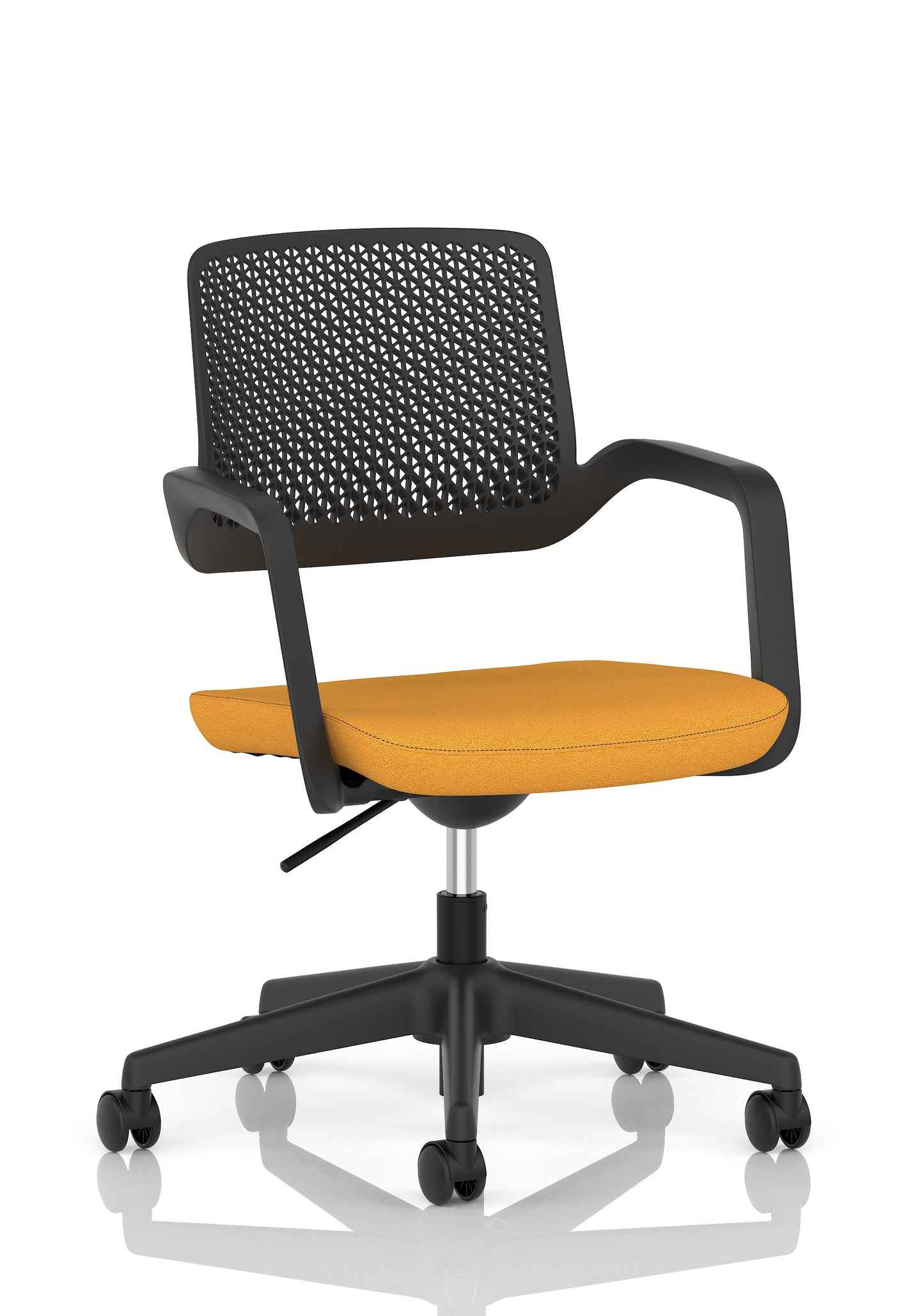 Cosmo Task Operator Chair Black Bespoke Senna Yellow - Industrious Decor