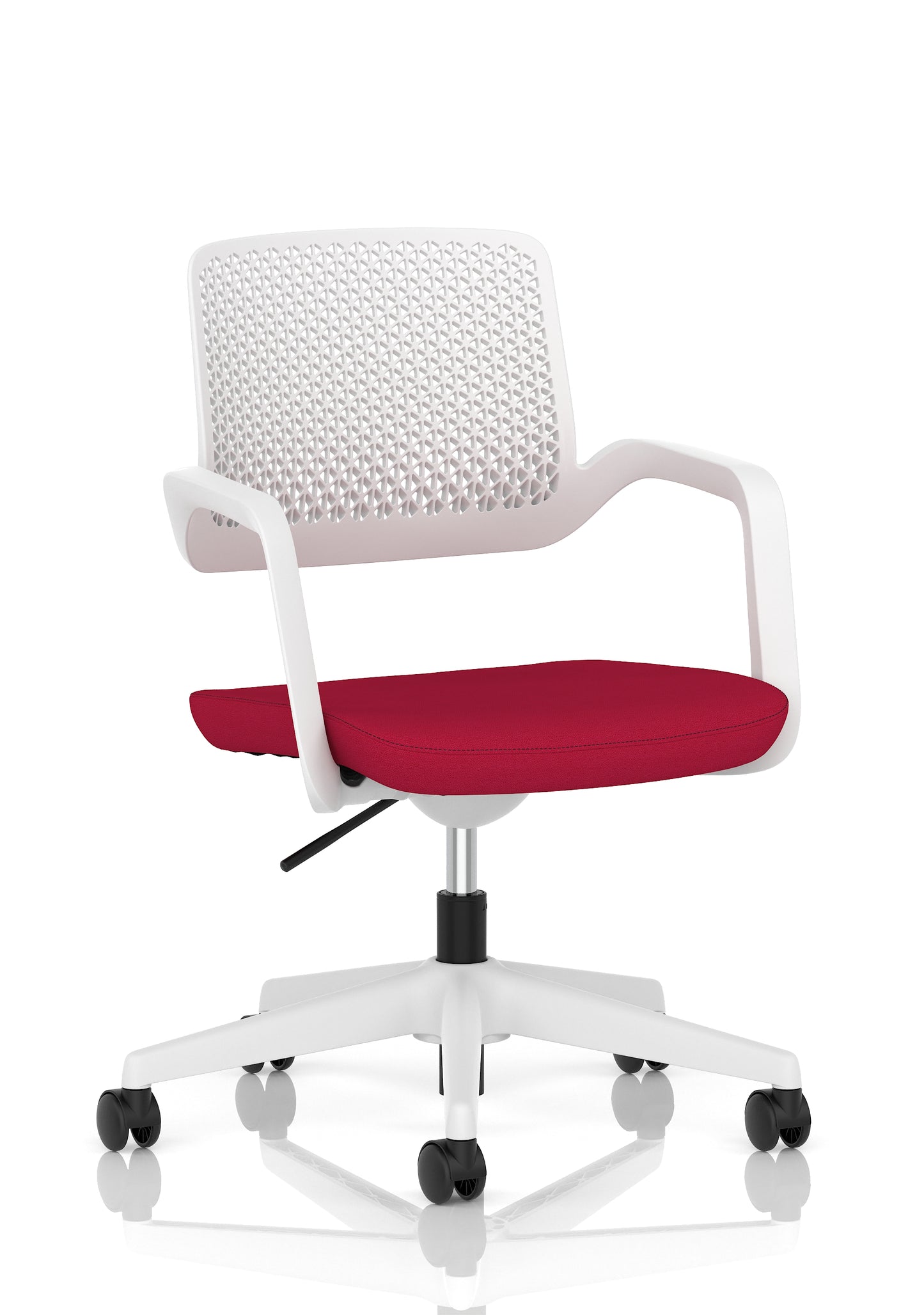 Cosmo Task Operator Chair White Bespoke Bergamot Cherry - Industrious Decor