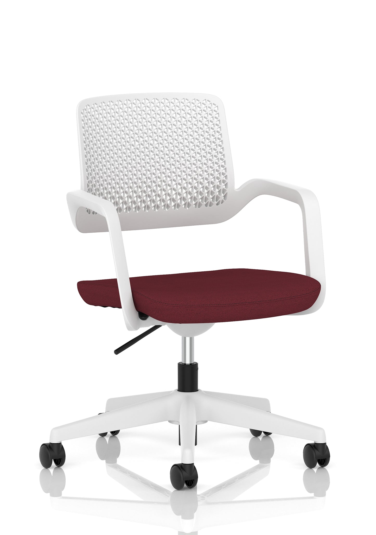 Cosmo Task Operator Chair White Bespoke Ginseng Chilli - Industrious Decor