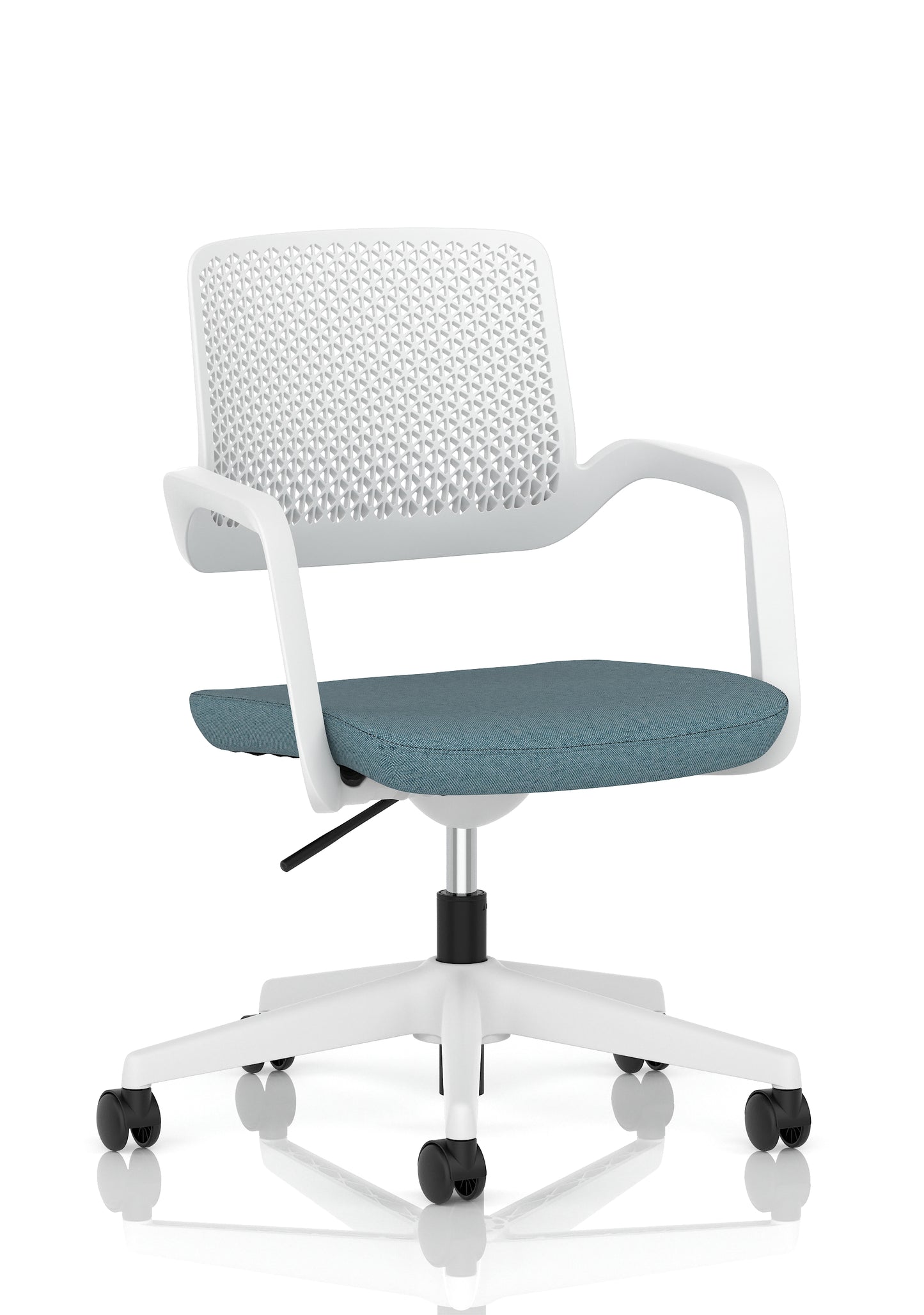 Cosmo Task Operator Chair White Bespoke Rivet Quench - Industrious Decor