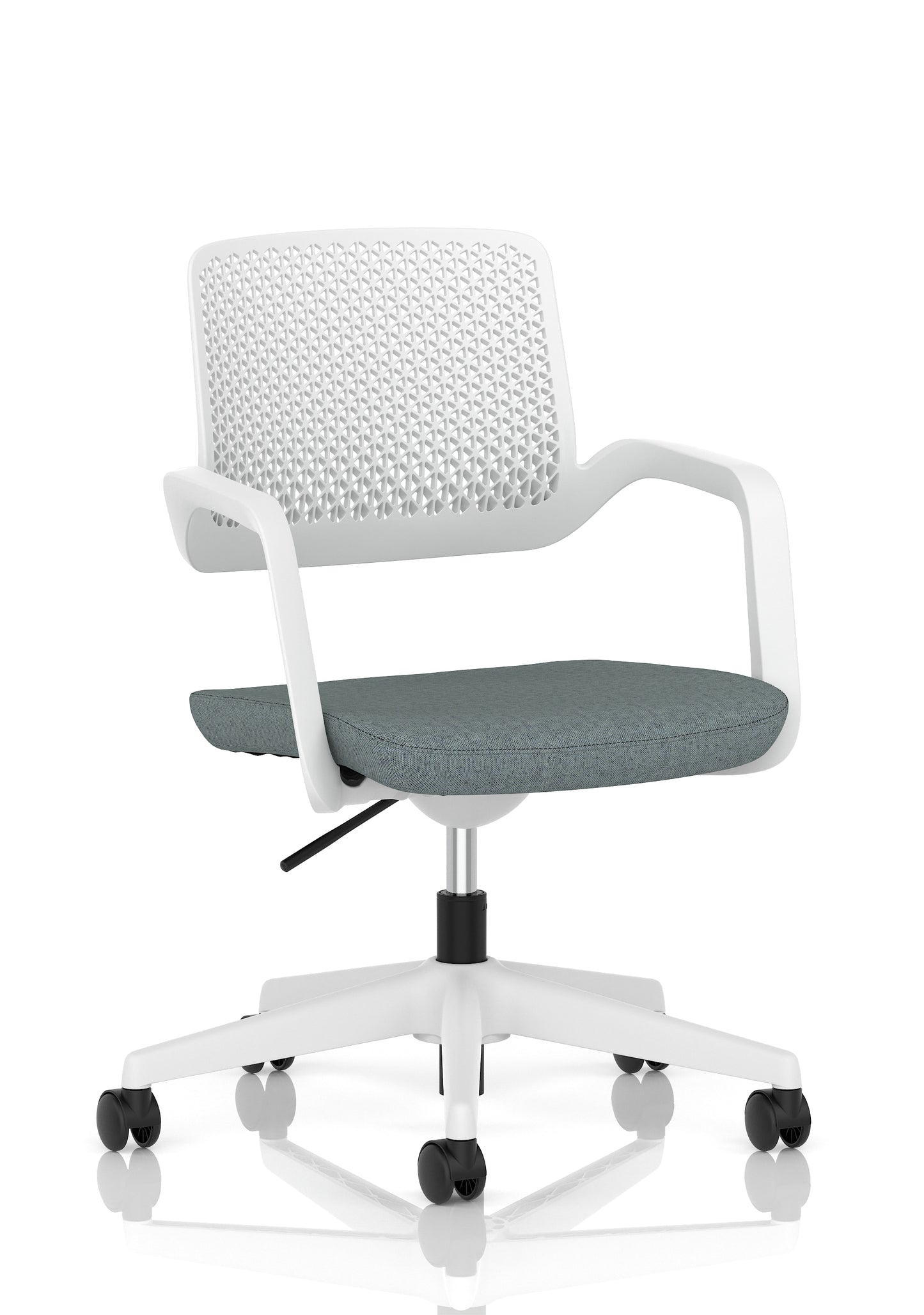 Cosmo Task Operator Chair White Bespoke Rivet Tensile - Industrious Decor