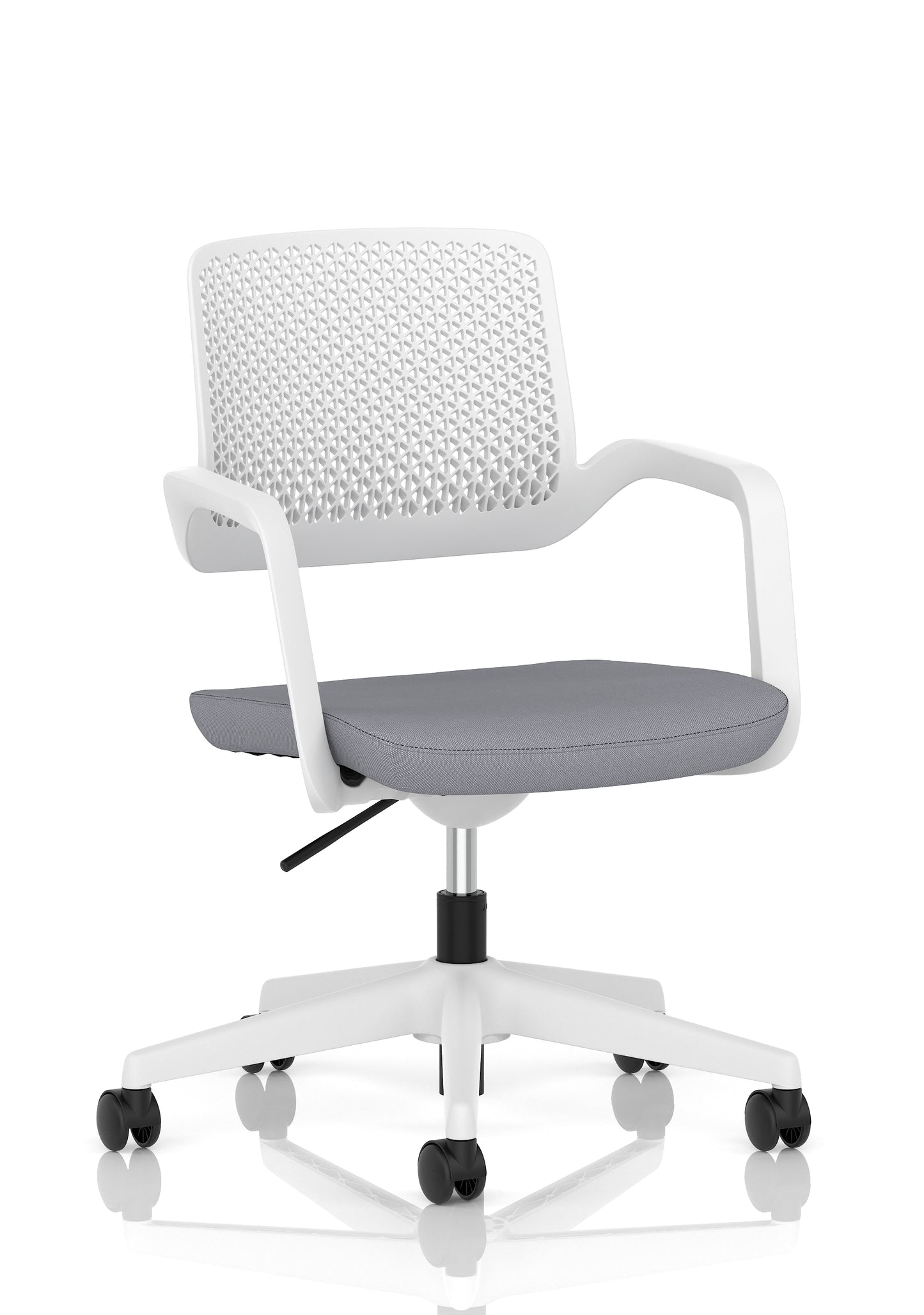 Cosmo Task Operator Chair White Bespoke Quest Shell - Industrious Decor