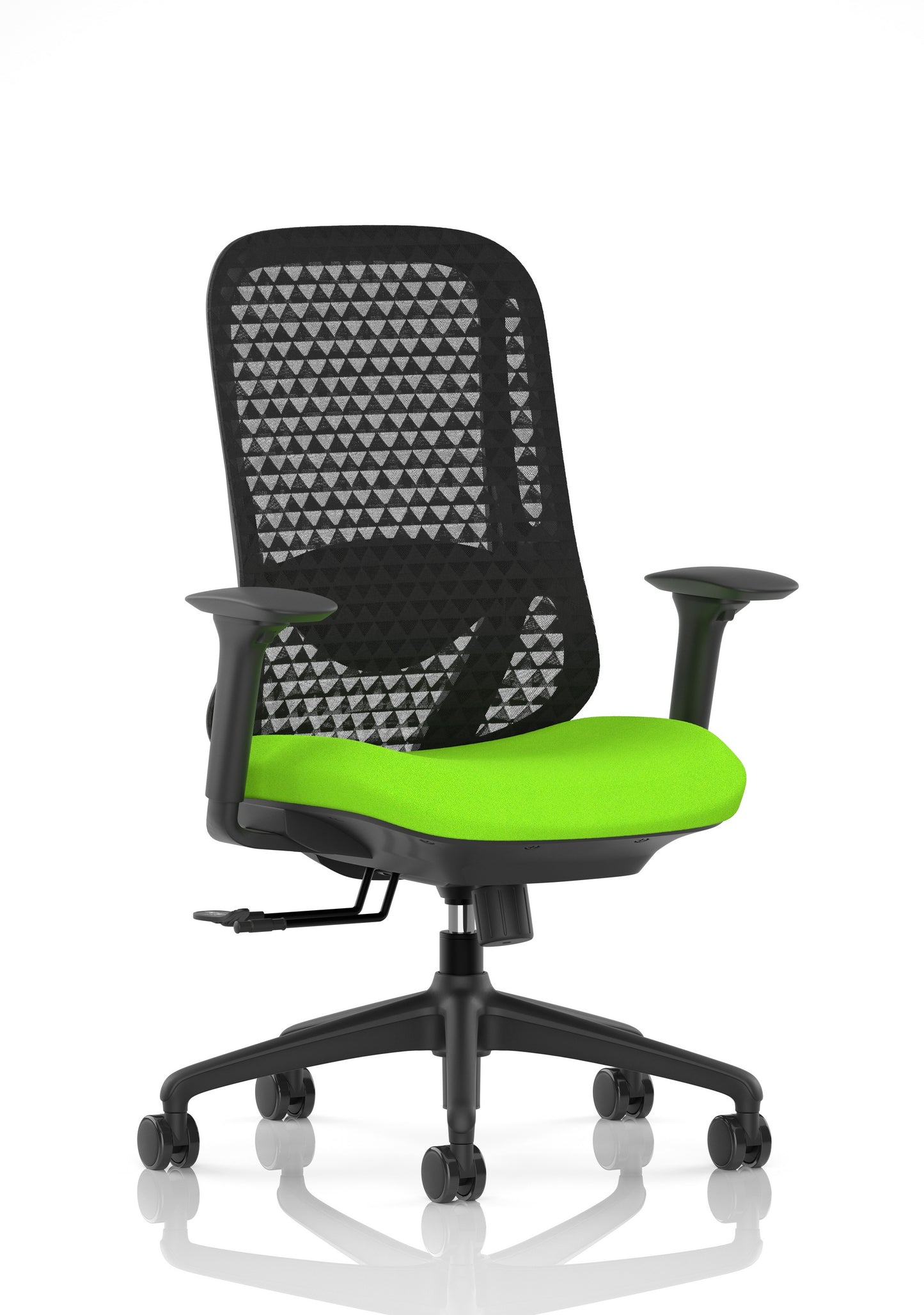 Prism Ergonomic Mesh Back Office Chair with Adjustable Arms Bespoke Myrrh Green None - Industrious Decor