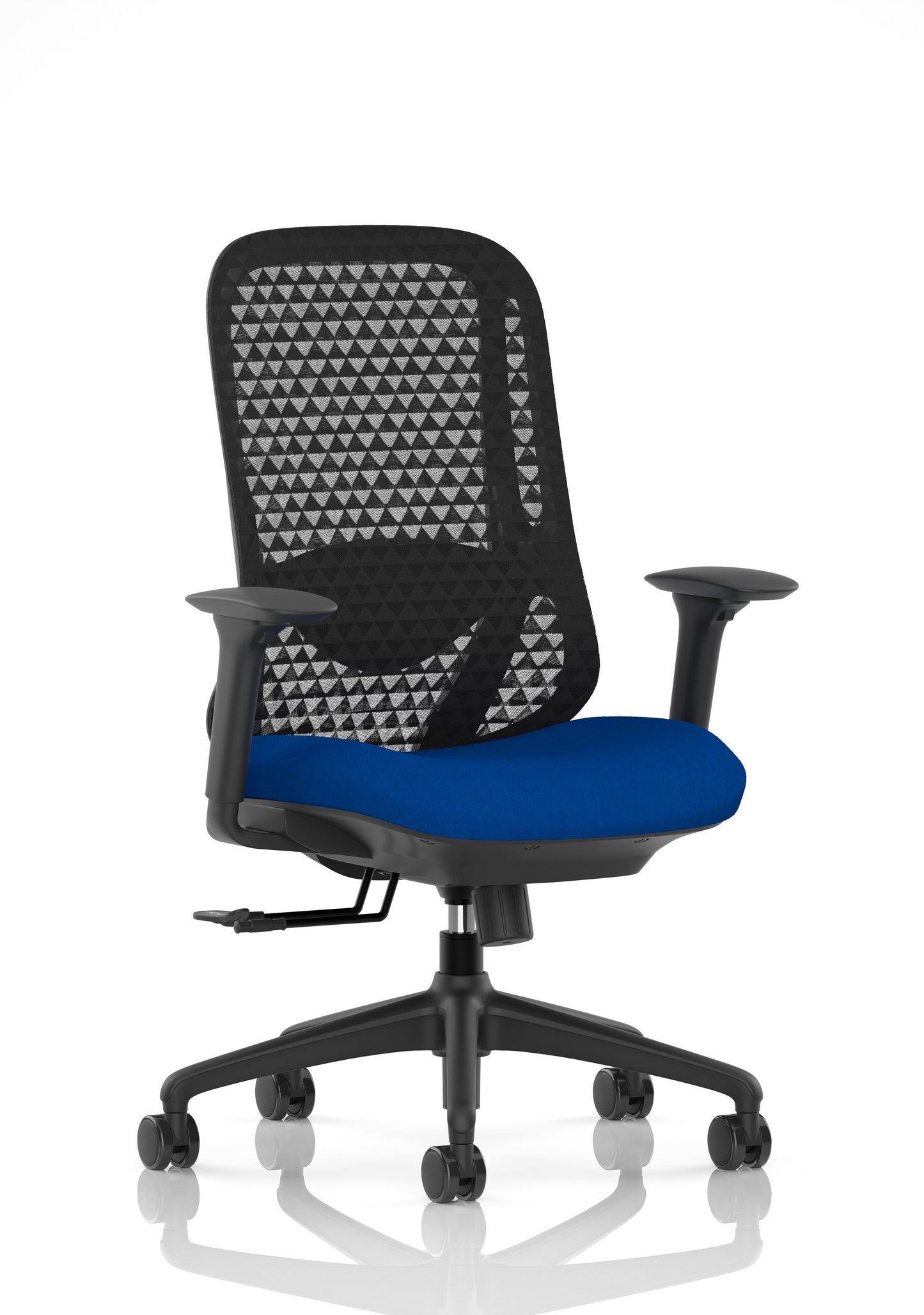 Prism Ergonomic Mesh Back Office Chair with Adjustable Arms Bespoke Stevia Blue None - Industrious Decor
