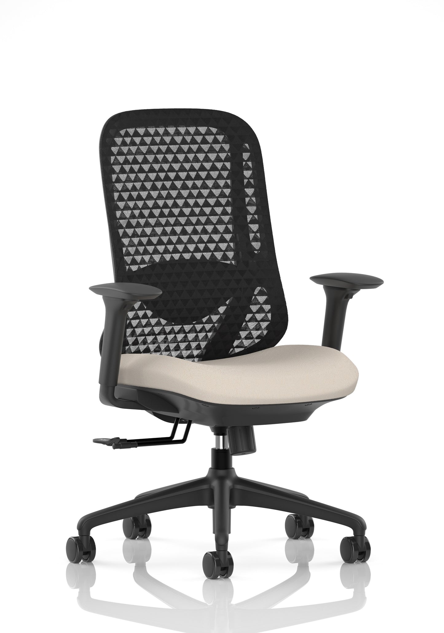 Prism Ergonomic Mesh Back Office Chair with Adjustable Arms Bespoke Quest Salt None - Industrious Decor