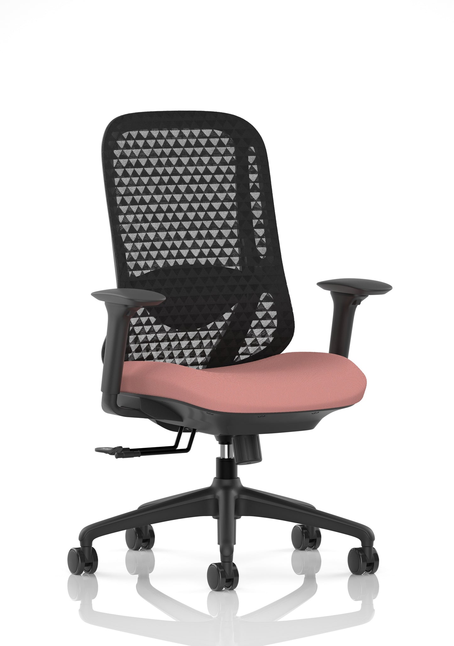 Prism Ergonomic Mesh Back Office Chair with Adjustable Arms Bespoke Quest Shrimp None - Industrious Decor