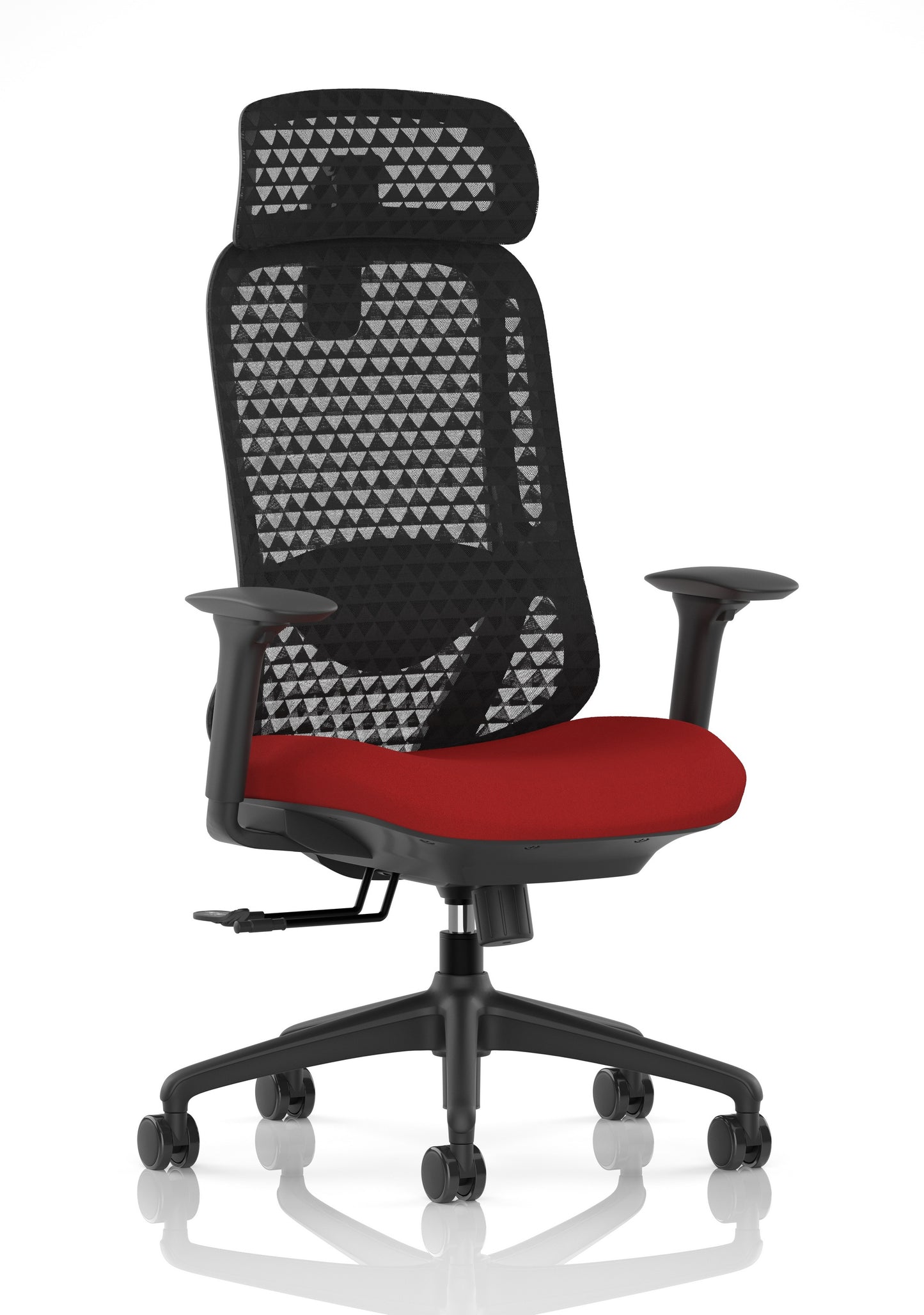 Prism Ergonomic Mesh Back Office Chair with Adjustable Arms Bespoke Bergamot Cherry With Headrest - Industrious Decor