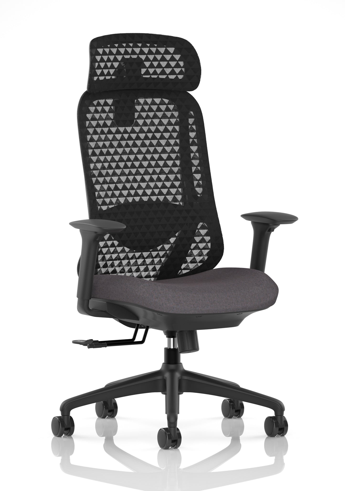 Prism Ergonomic Mesh Back Office Chair with Adjustable Arms Bespoke Rivet Fuse With Headrest - Industrious Decor
