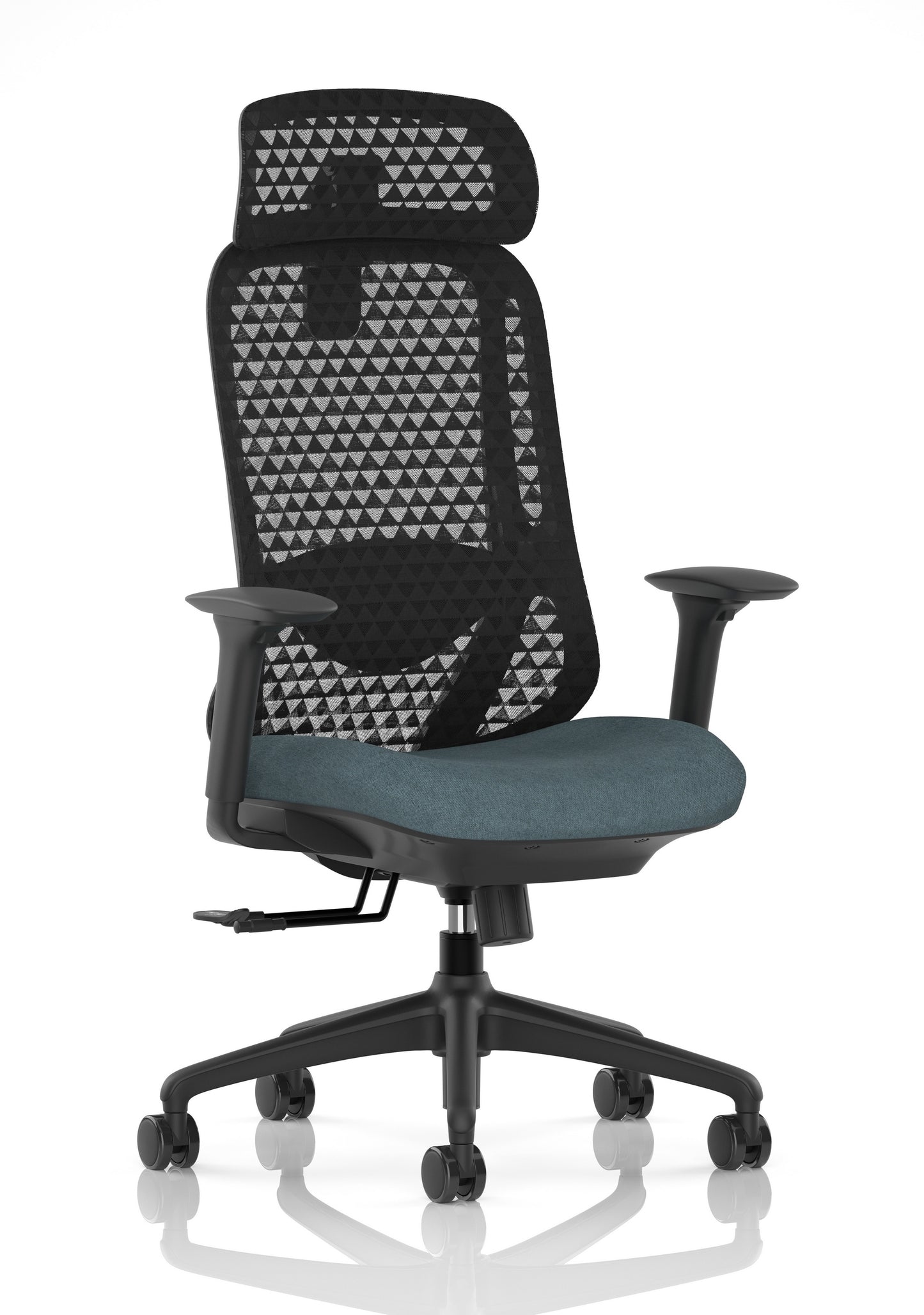 Prism Ergonomic Mesh Back Office Chair with Adjustable Arms Bespoke Rivet Quench With Headrest - Industrious Decor