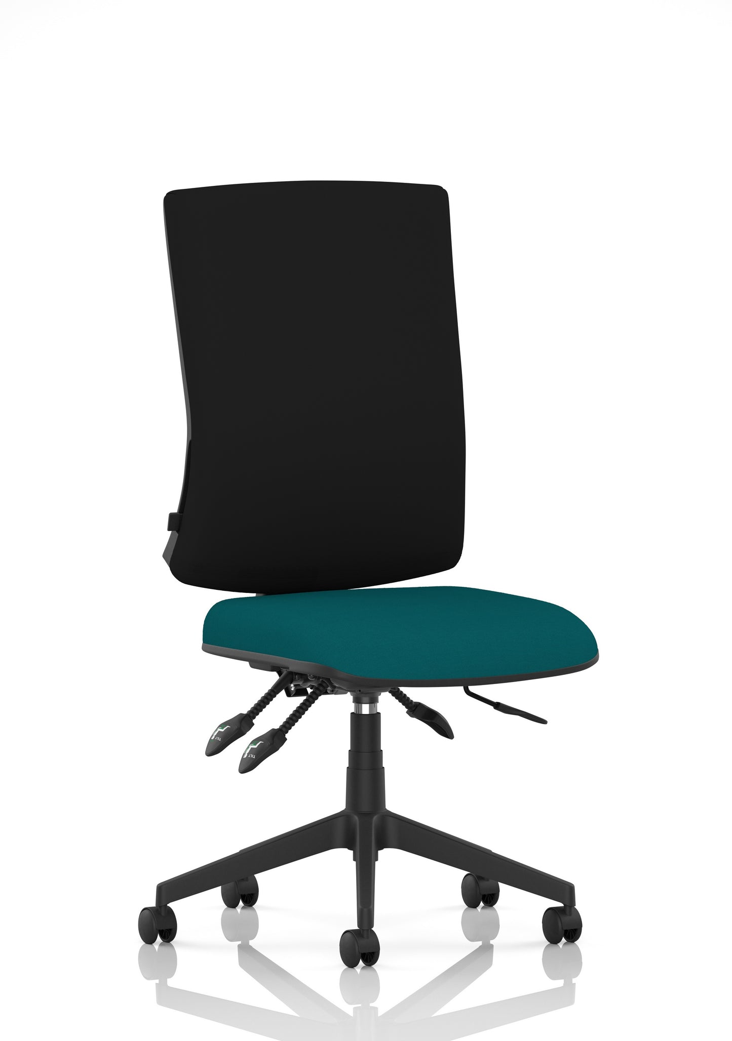 Orlena High Back Ergonomic Task Operator Office Chair Bespoke Maringa Teal Black None - Industrious Decor