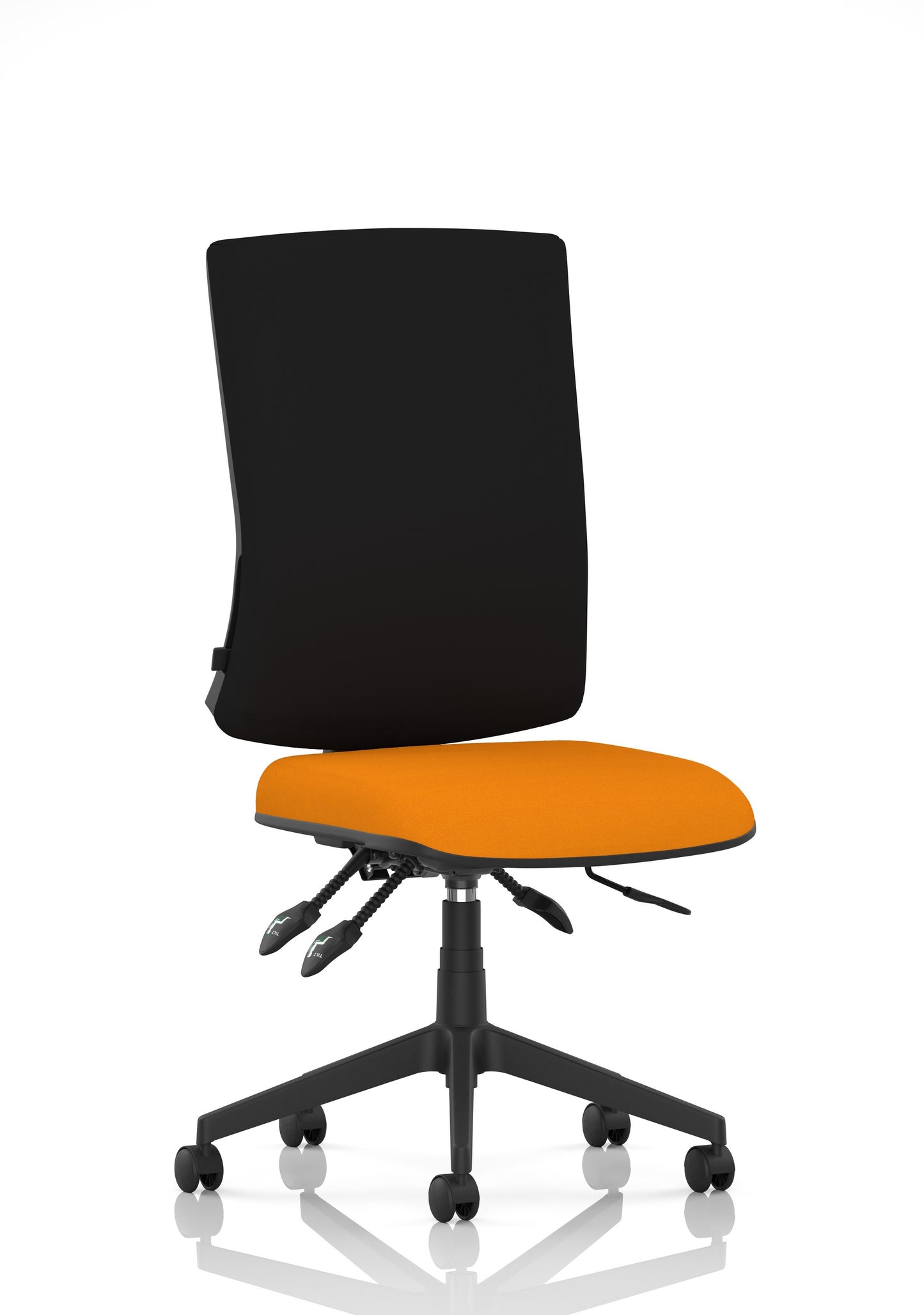 Orlena High Back Ergonomic Task Operator Office Chair Bespoke Senna Yellow Black None - Industrious Decor