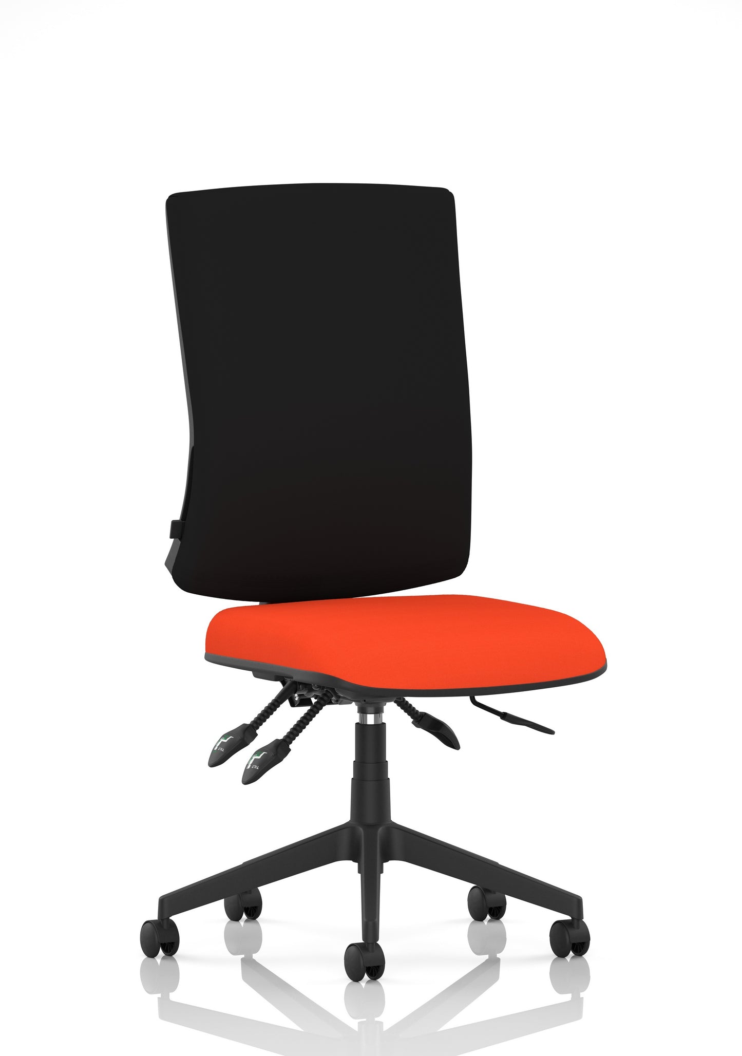 Orlena High Back Ergonomic Task Operator Office Chair Bespoke Tabasco Orange Black None - Industrious Decor