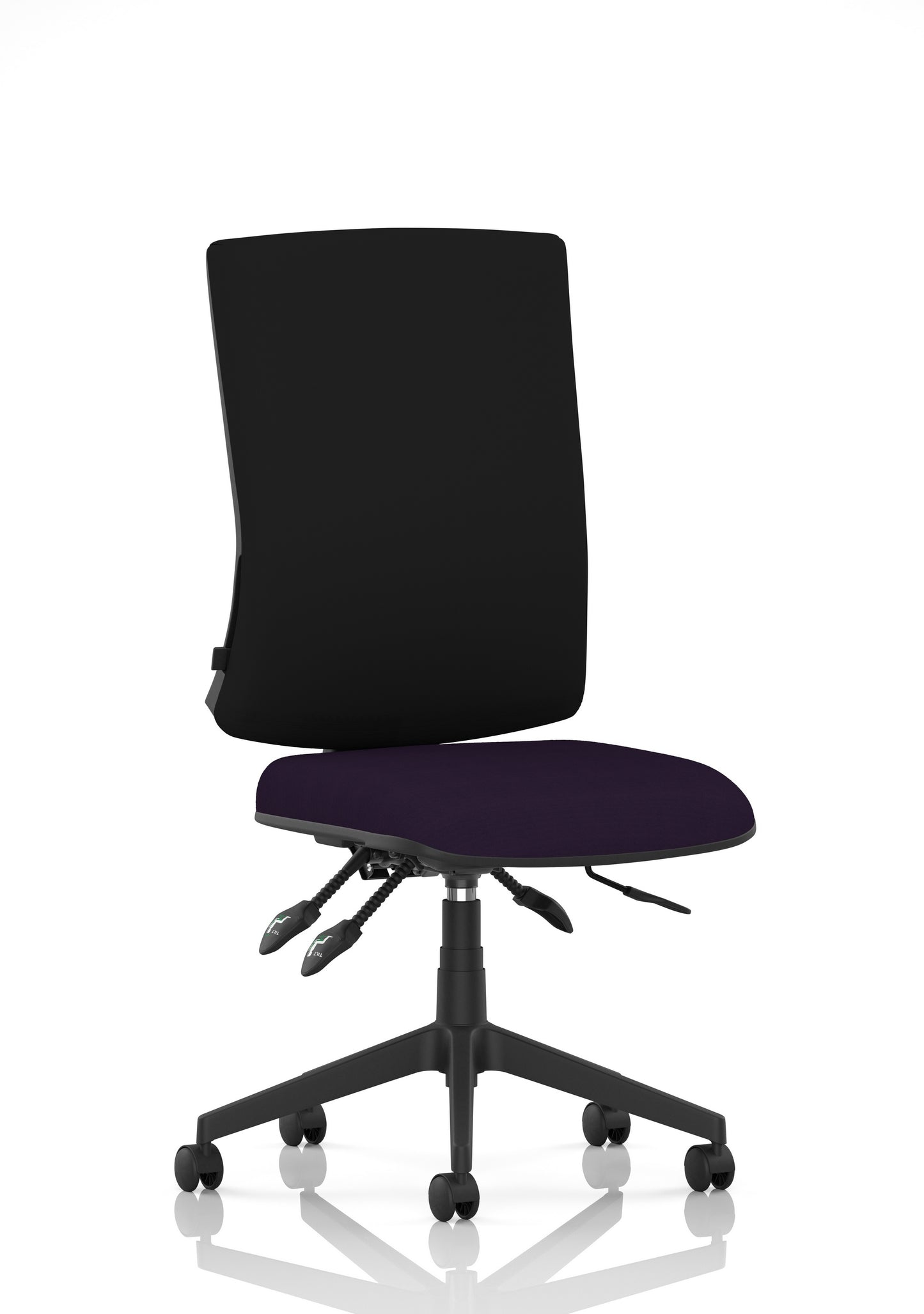 Orlena High Back Ergonomic Task Operator Office Chair Bespoke Tansy Purple Black None - Industrious Decor